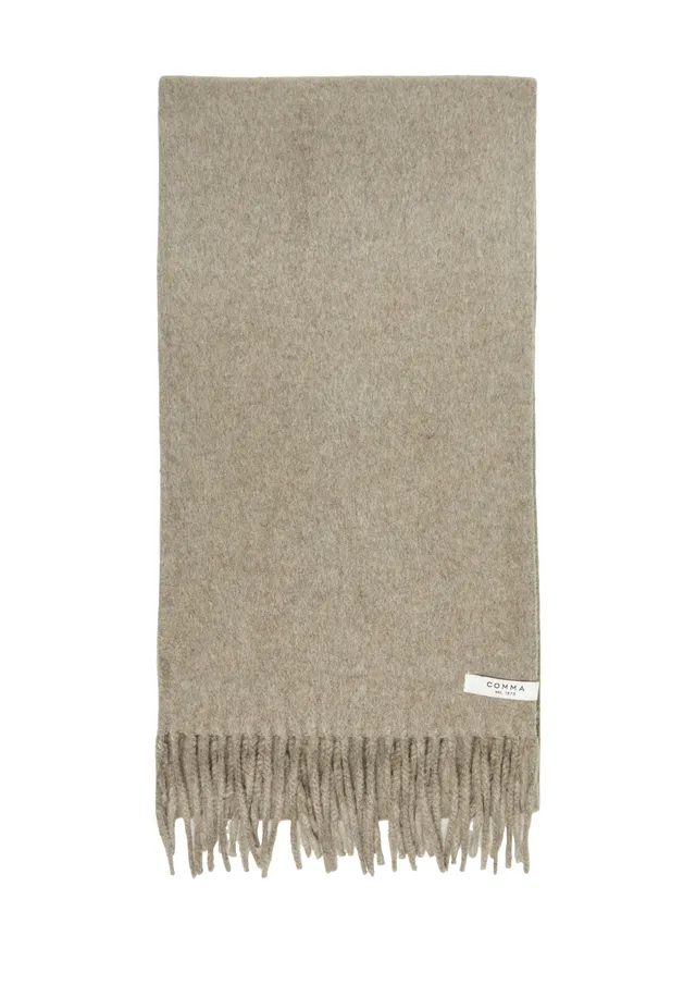 comma-accessoires-schal-wollmix-hellbraun-fransen image 1