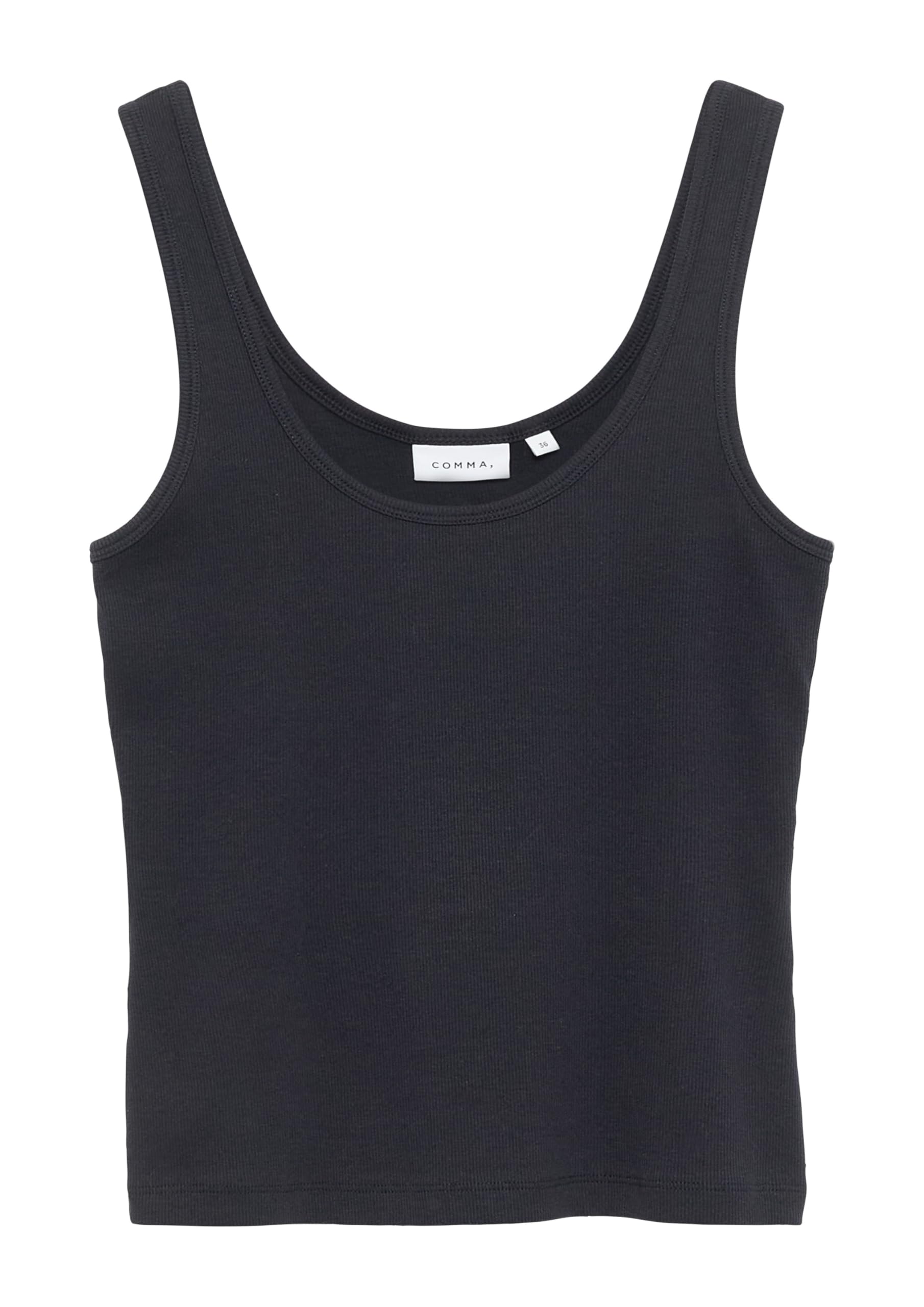 comma-tops-ripp-tanktop-rundem-halsausschnitt-rmellos image 3