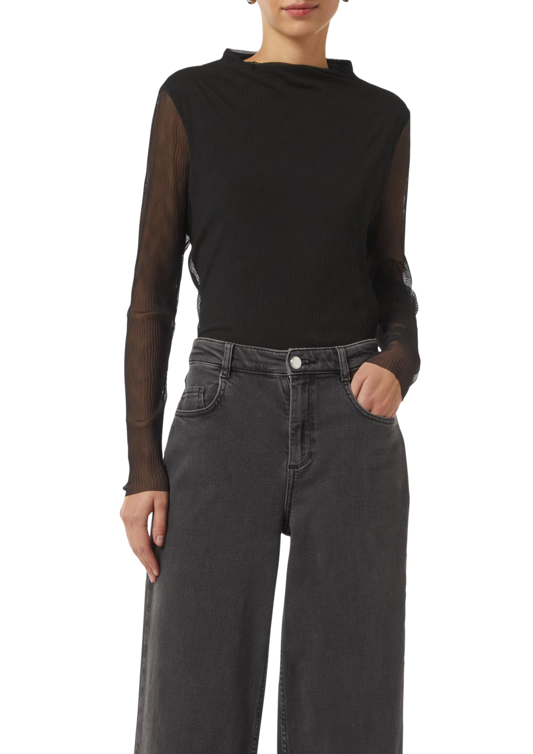 comma-2157793-mesh-longsleeve-gr-44-plisseefalten image 1