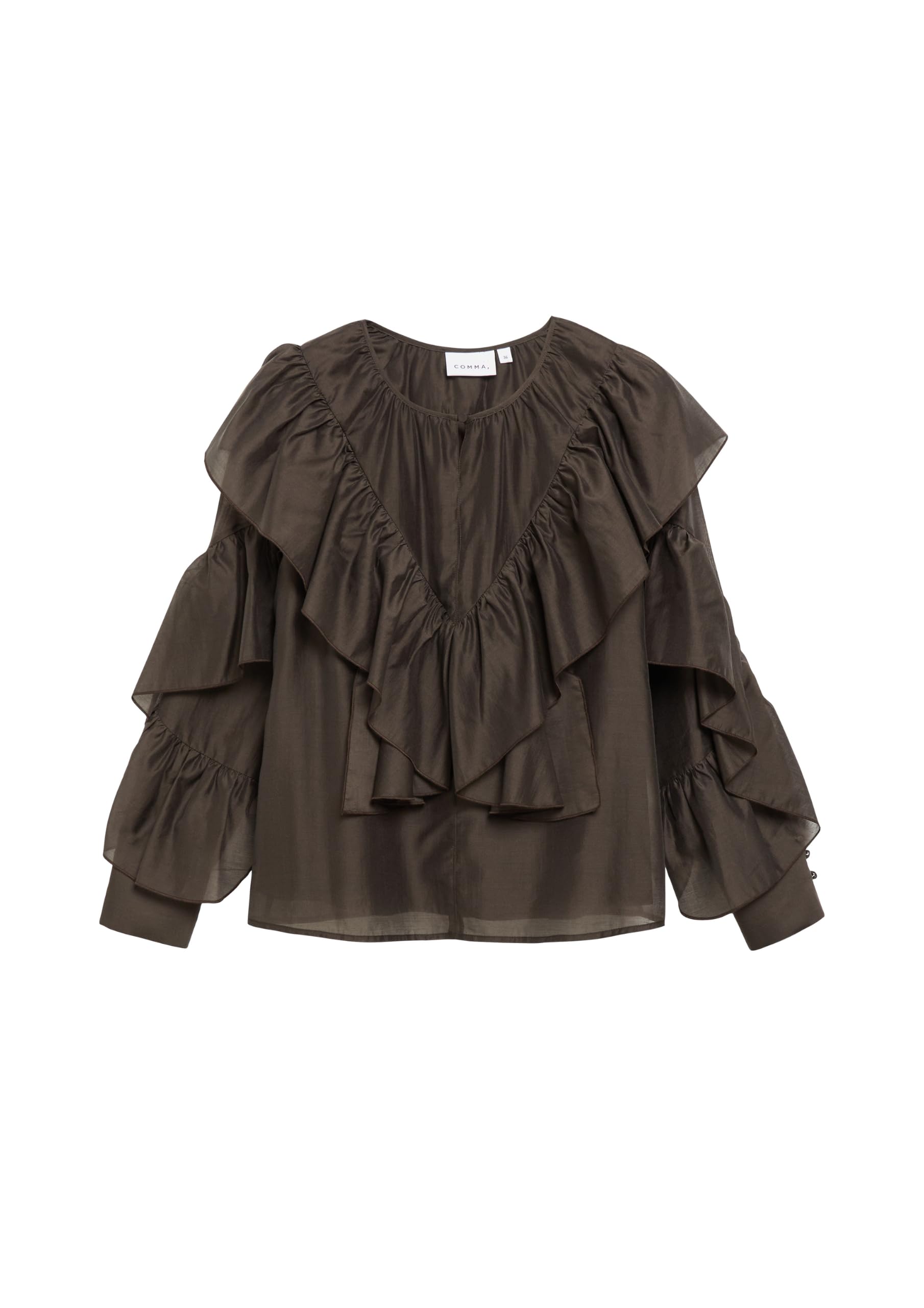 comma-blouses-volant-bluse-langarm-gr-36-raffung image 4
