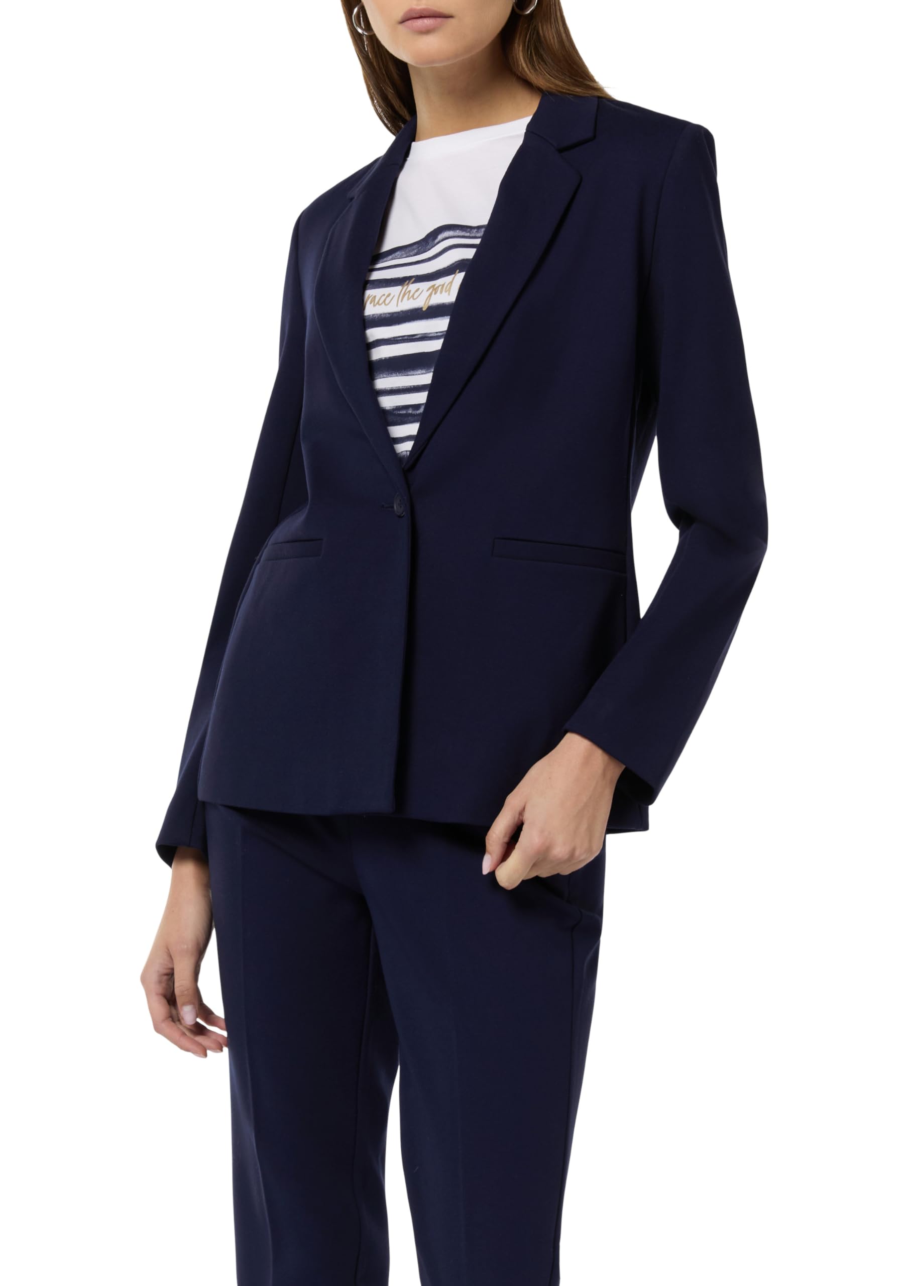 comma-jersey-blazer-gr-34-navy-elastisch image 1
