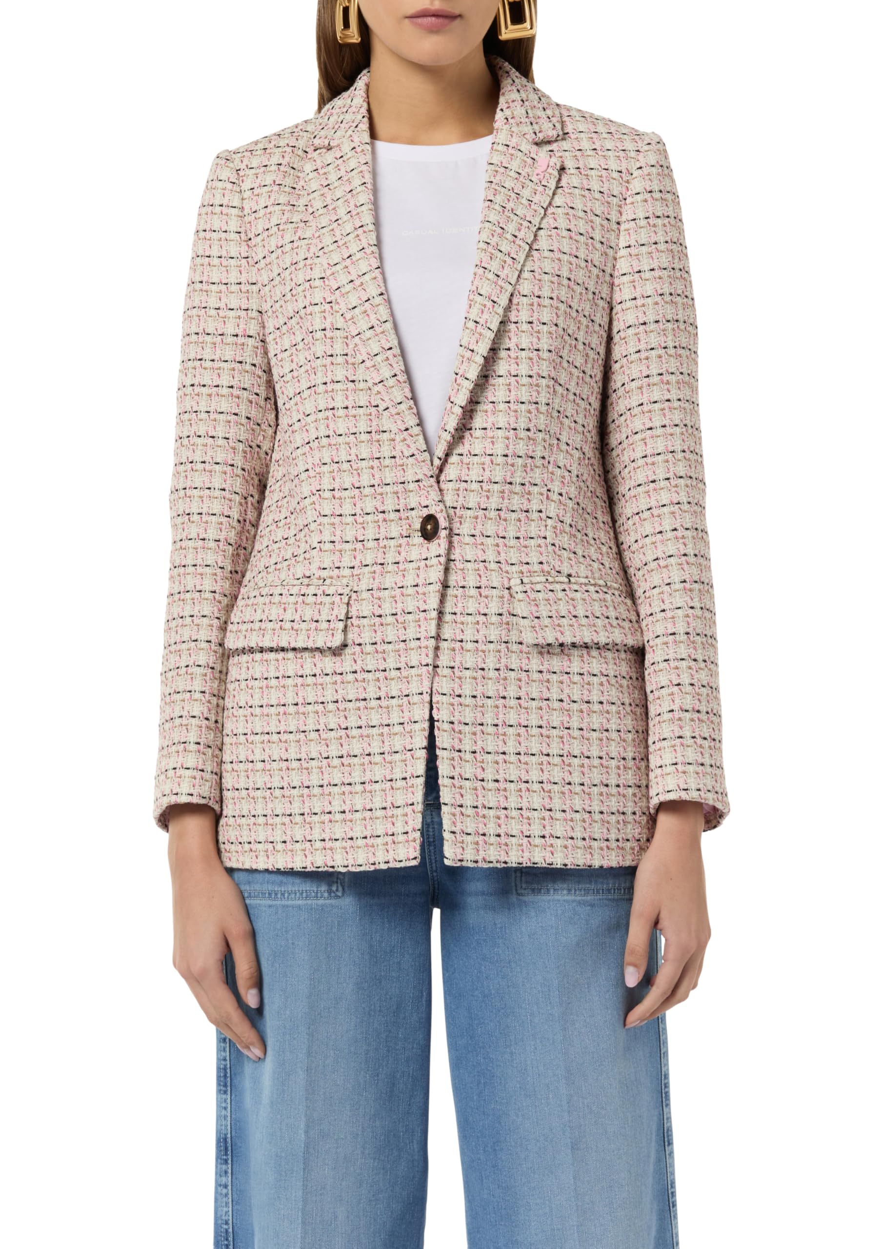 comma-blazer-boucl-damenblazer-strukturiert image 1