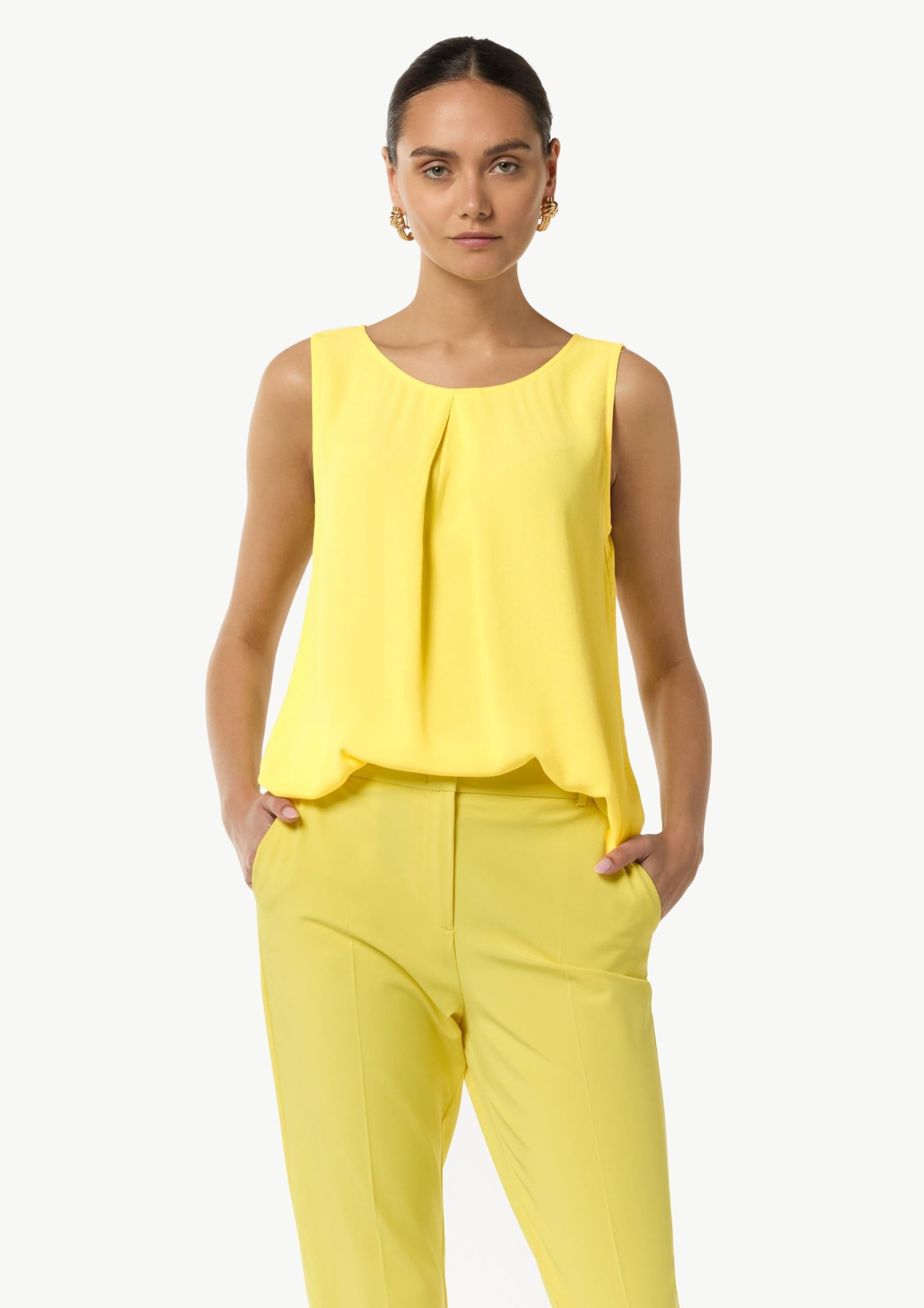 comma-t-shirt-2148537-damen-zitrone-viskose-gr-38 image 5