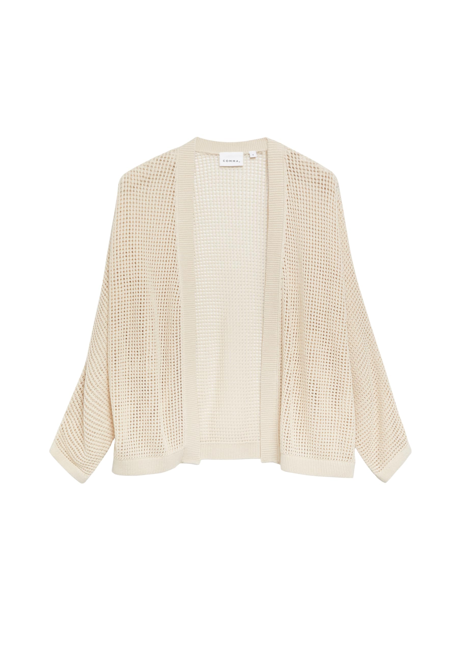 comma-strickjacke-ajourmuster-beige-xl image 3
