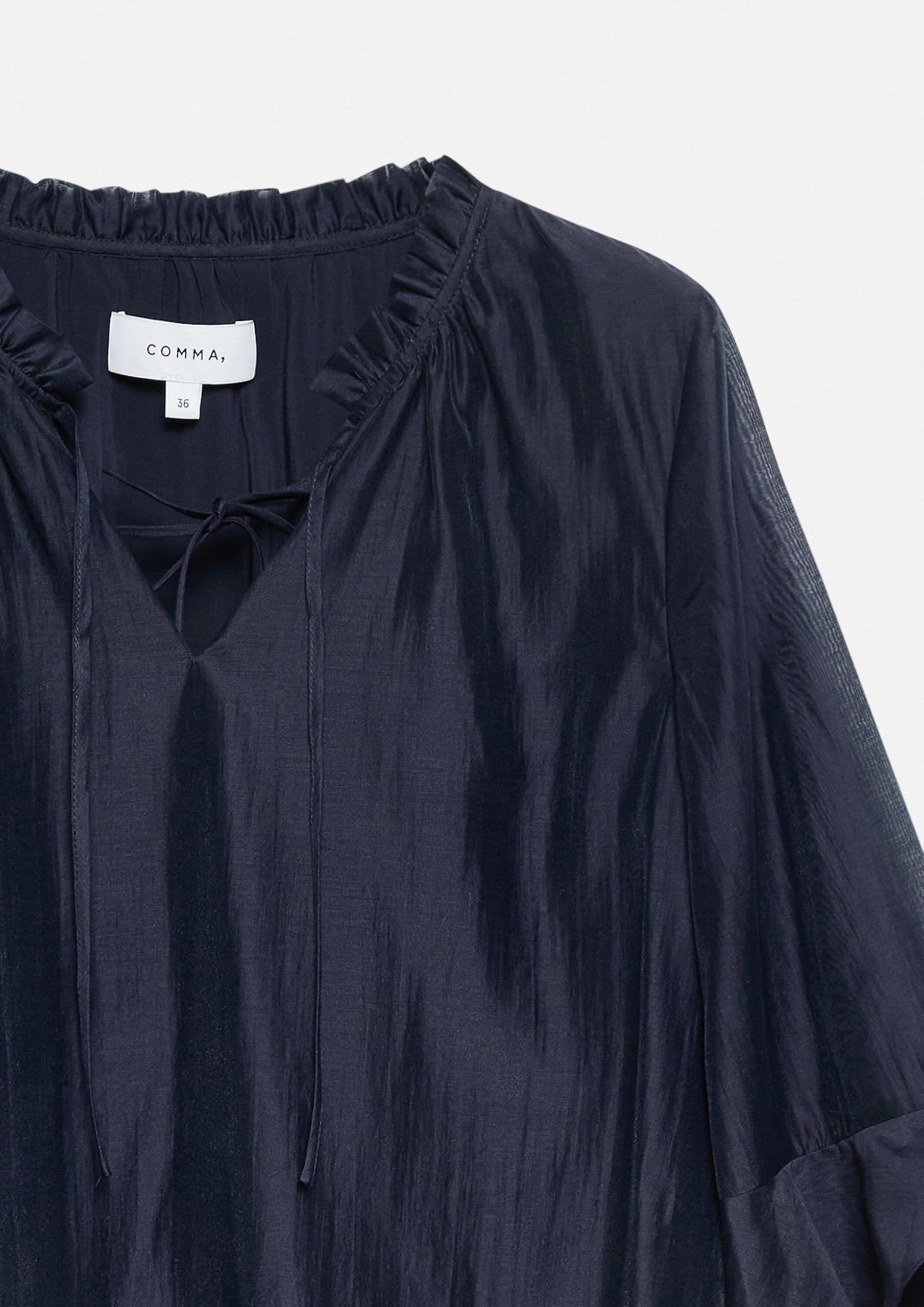 comma-blouses-lyocell-bluse-gr-e-34-navy-volant-rmel image 6