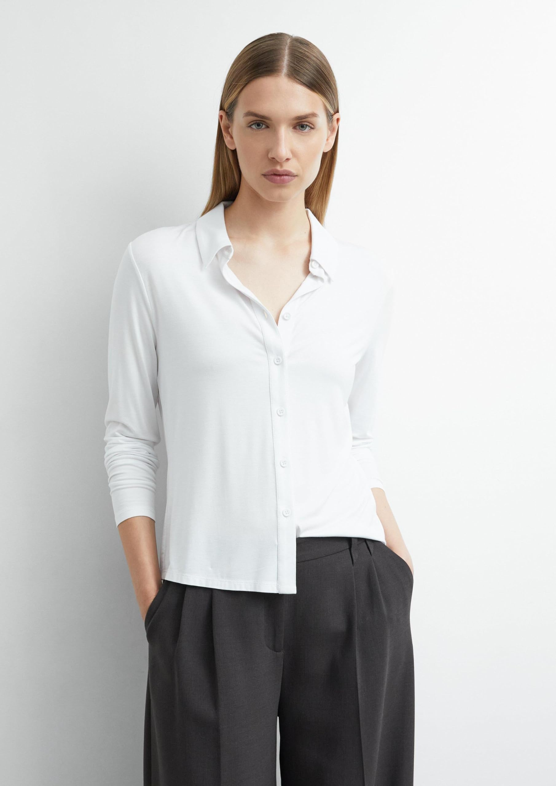 comma-bluse-jersey-t-shirt-gr-34-regular-hemdkragen-knopfleiste image 6