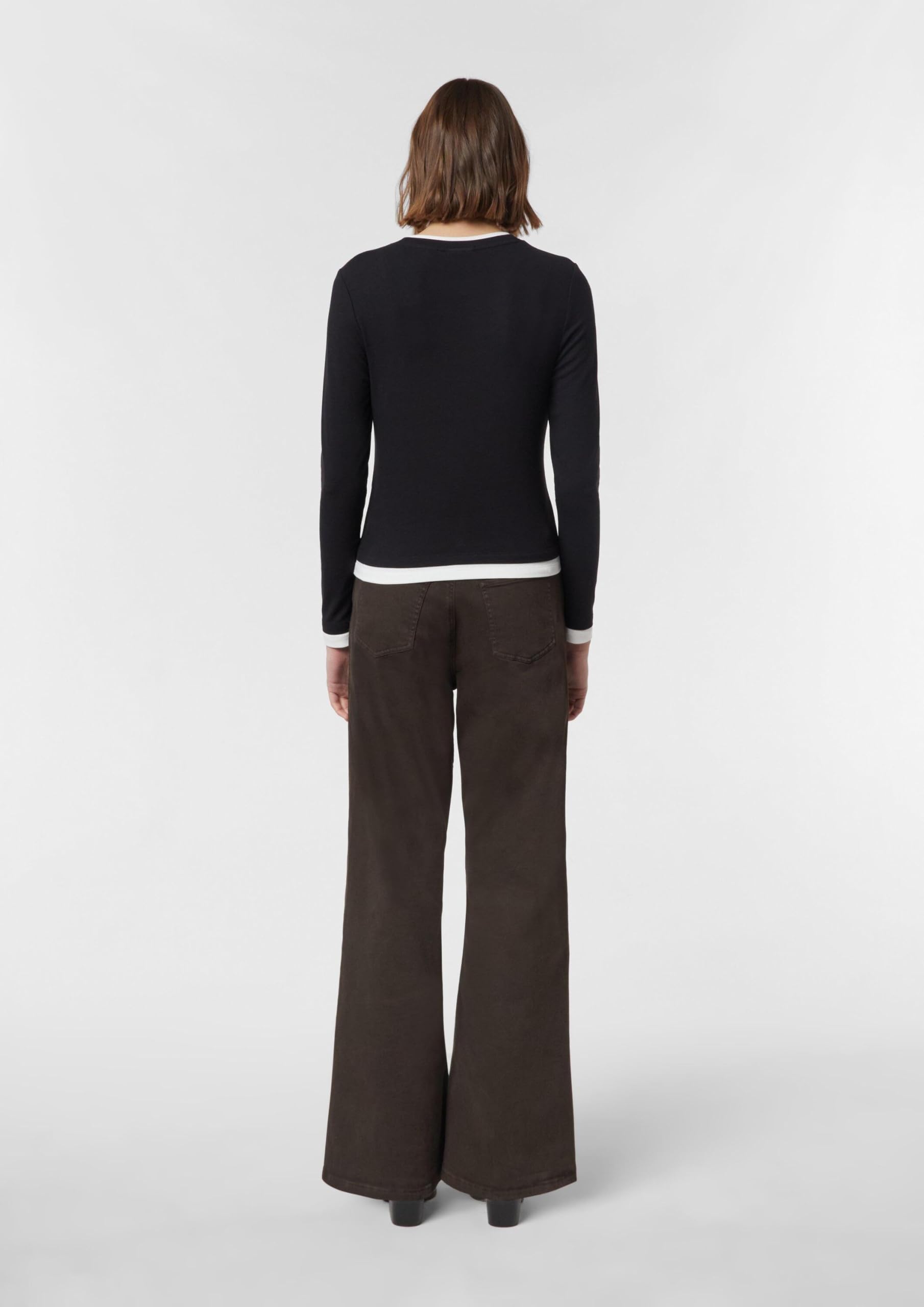 comma-langarm-shirt-viskose-top-wei-38-slim-fit image 8