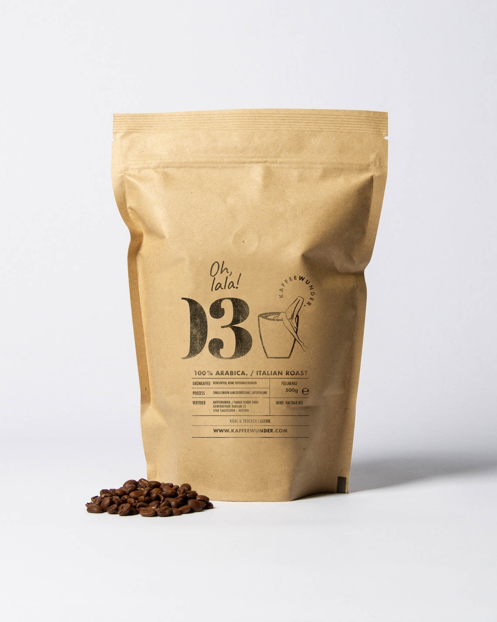 kaffeewunder-nr-03-kaffeebohnen-arabica-500g-italian-roast image 1