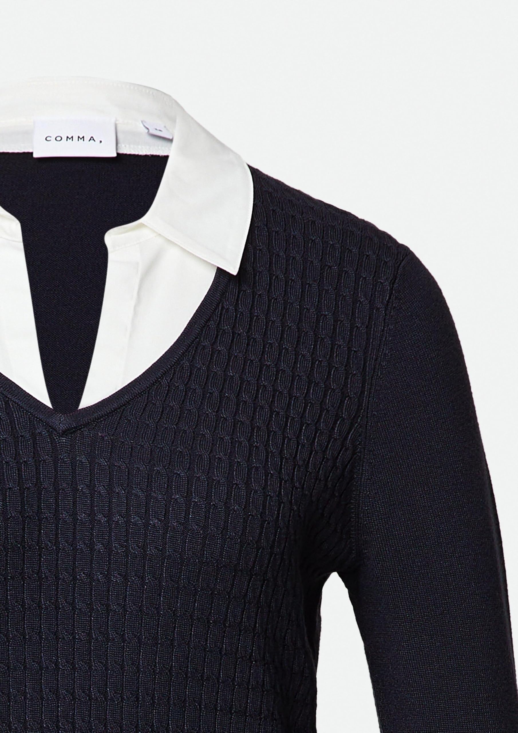 comma-pullover-damen-2-in-1-layering-gr-38-v-ausschnitt image 6