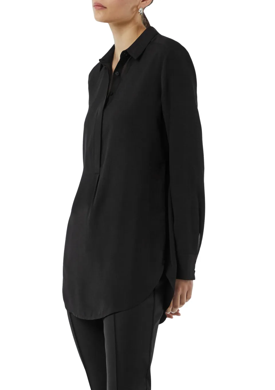 comma-longbluse-damen-gr-36-schwarz-chiffon image 1