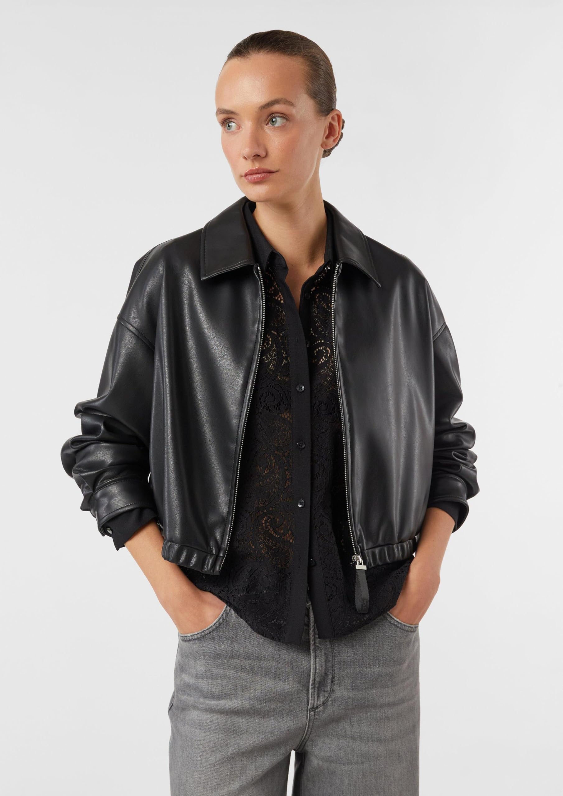 comma-blouses-spitzen-hemdbluse-gr-e-36-semitransparent image 5