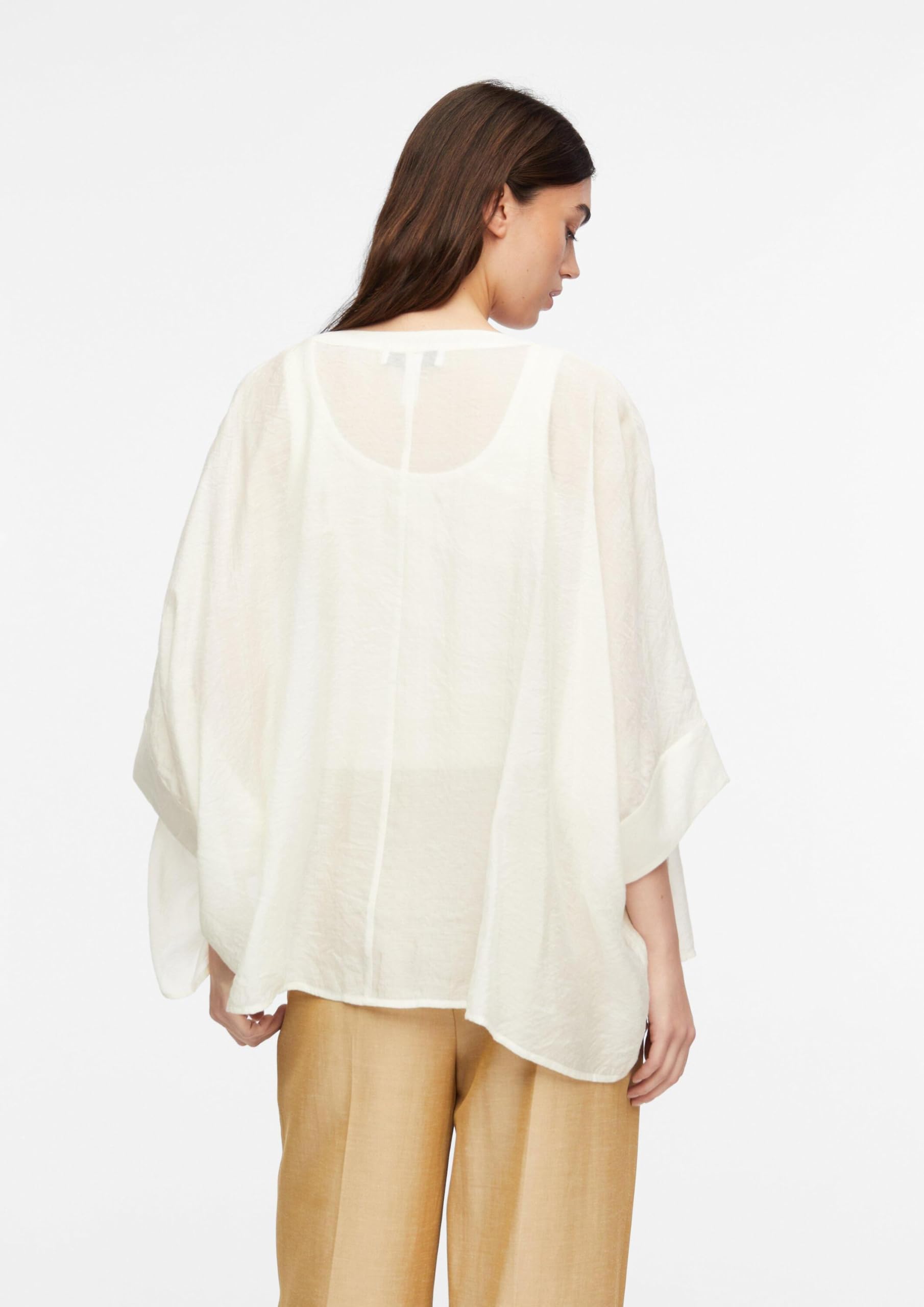 comma-poncho-bluse-chiffon-bluse-helles-beige-l-halbtransparent image 6