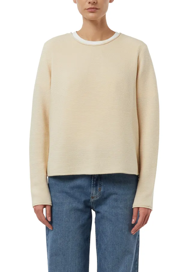 comma-strickpullover-struktur-rollsaum-gr-46-basic image 1