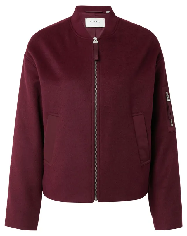 comma-jackets-blouson-wollmix-bordeaux-gr-m image 1