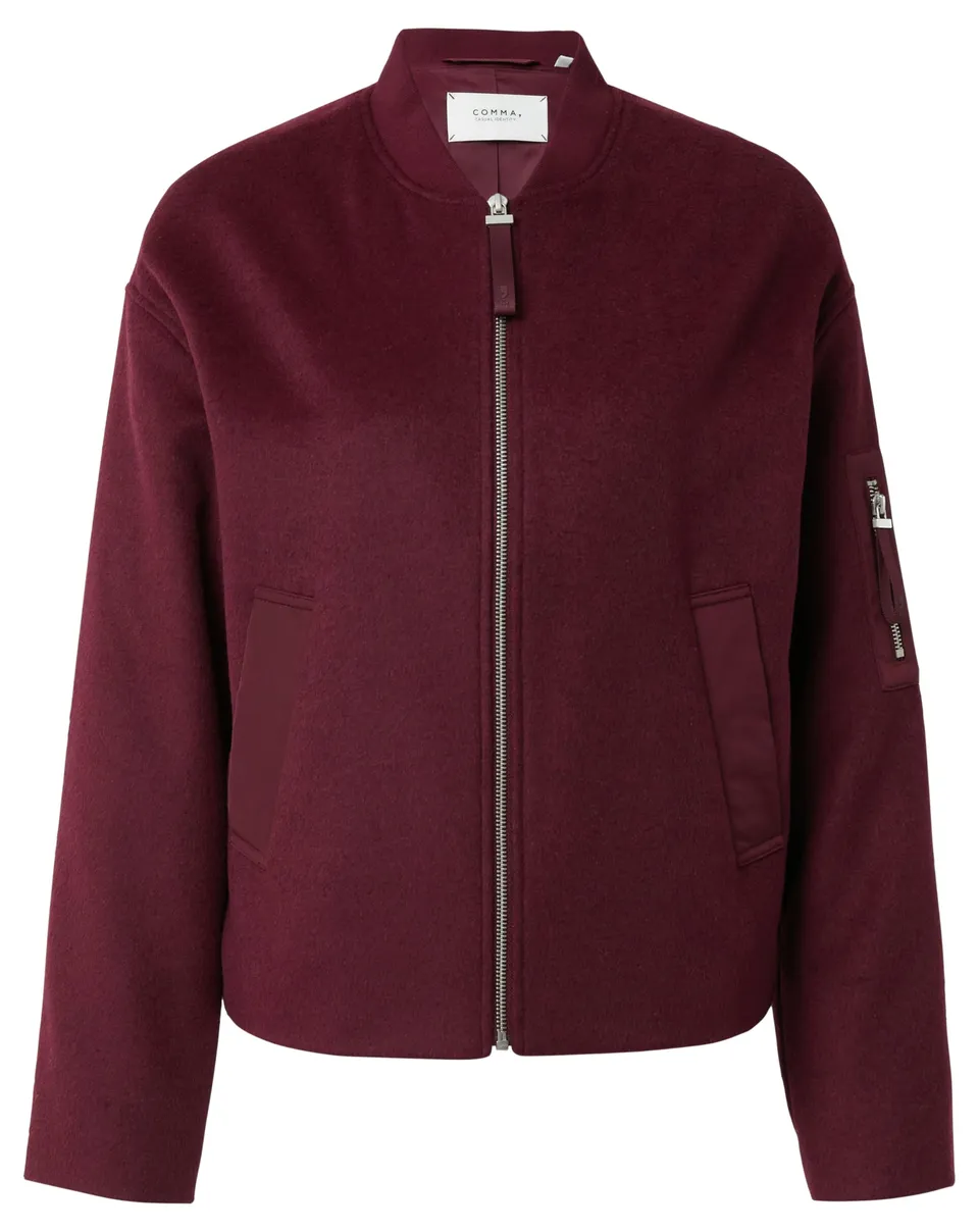 comma-jackets-blouson-wollmix-bordeaux-gr-m image 1