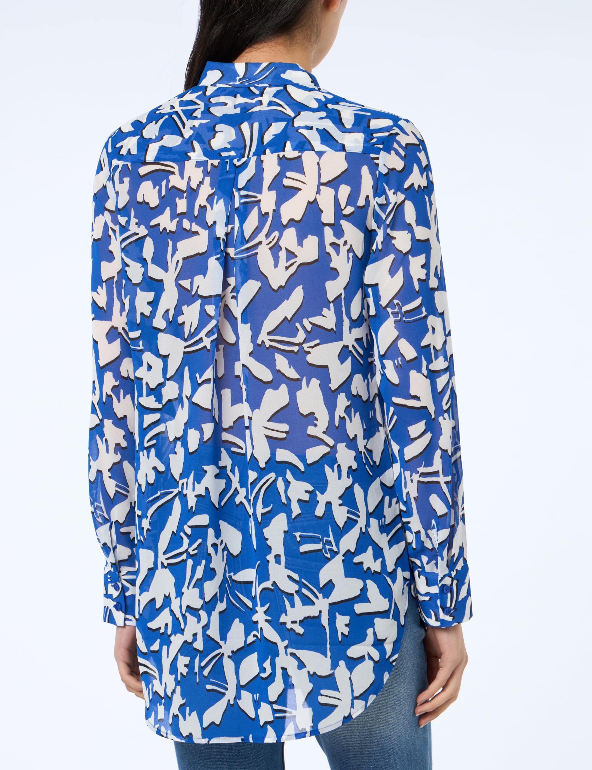 comma-blouses-longbluse-chiffon-allover-print-gemustert image 3