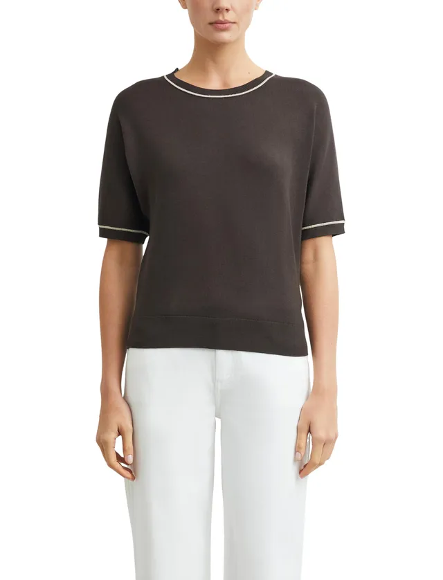 comma-strickpullover-relaxed-fit-fledermaus-rmel-dunkelbraun-gr-34 image 1