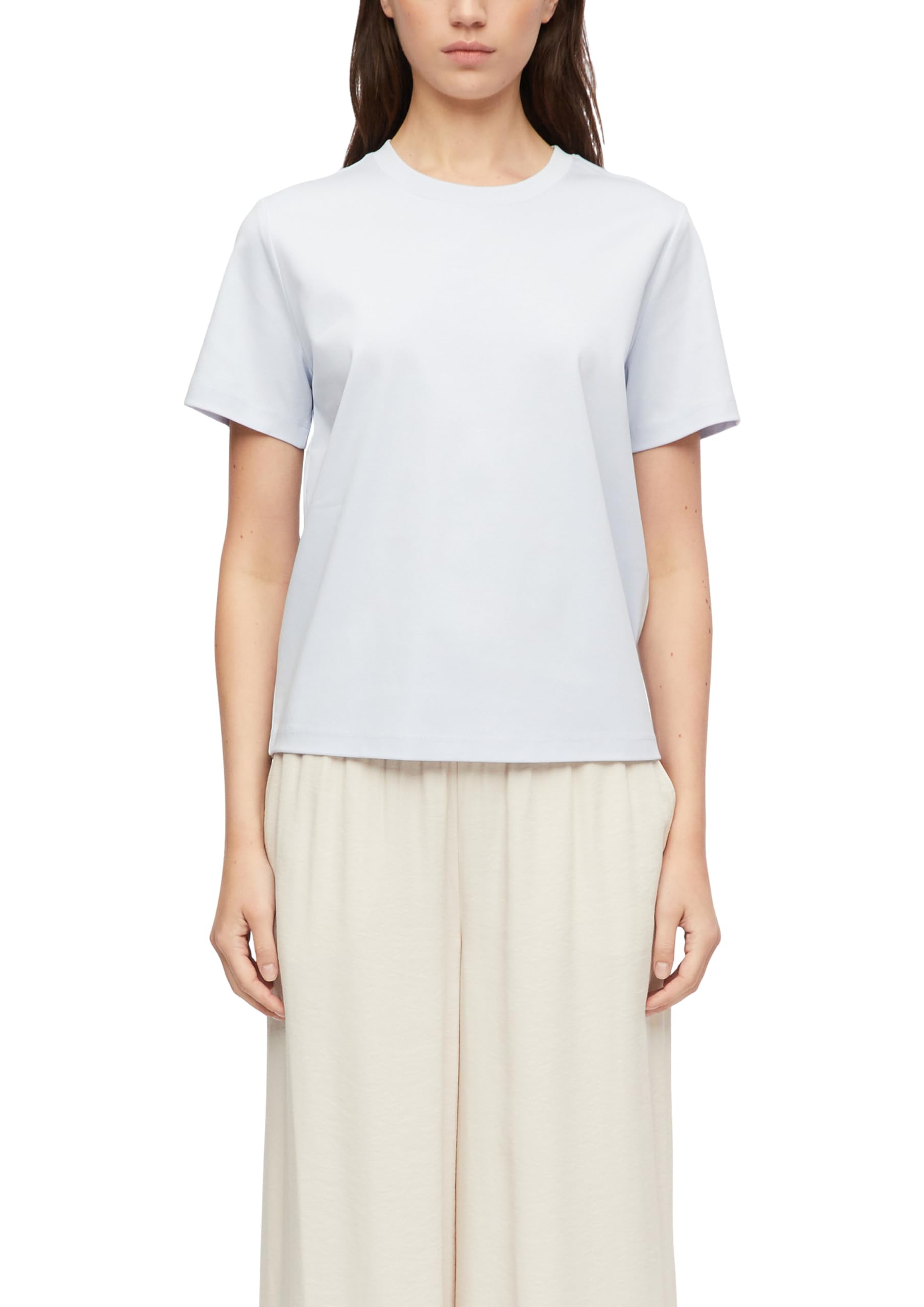 comma-basic-t-shirt-damen-top-baumwolle-uni image 1