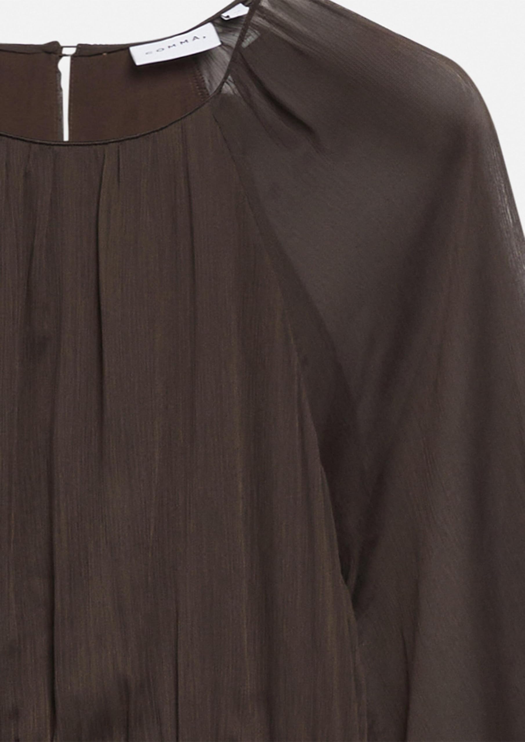 comma-maxikleid-chiffon-gr-38-langarm-semi-transparent image 5