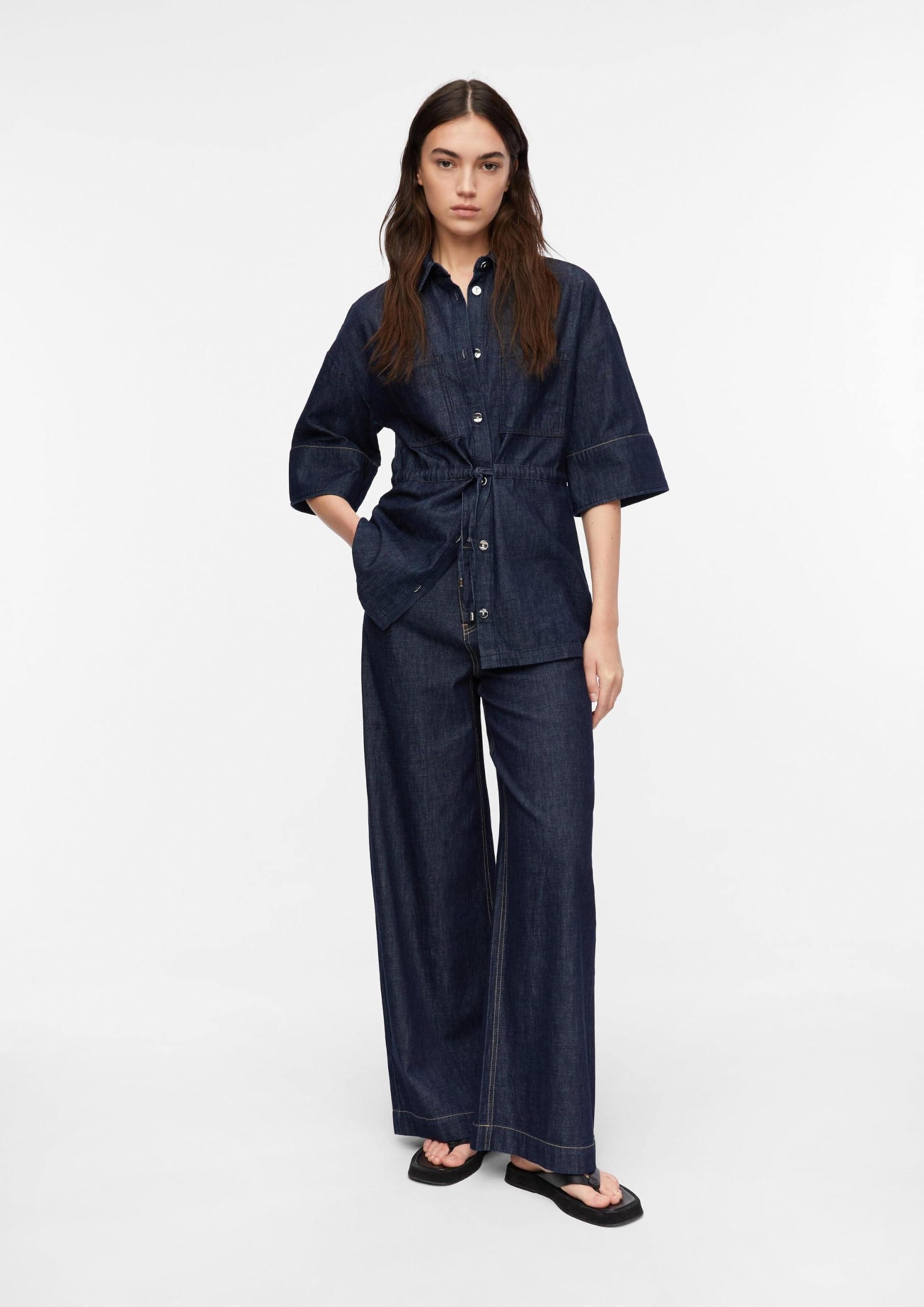 comma-jeans-wide-leg-damen-high-rise-heller-denim image 6