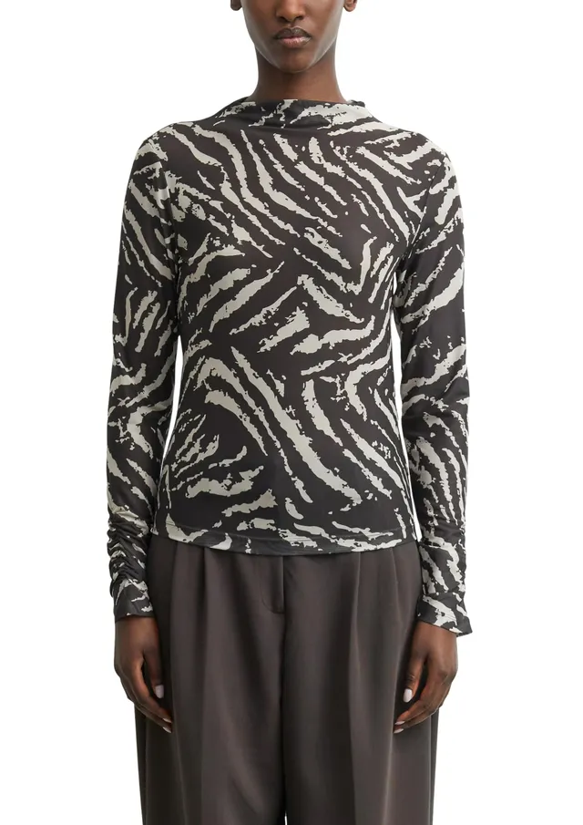 comma-2184531-mesh-shirt-animal-slim-damen-gr-44 image 1