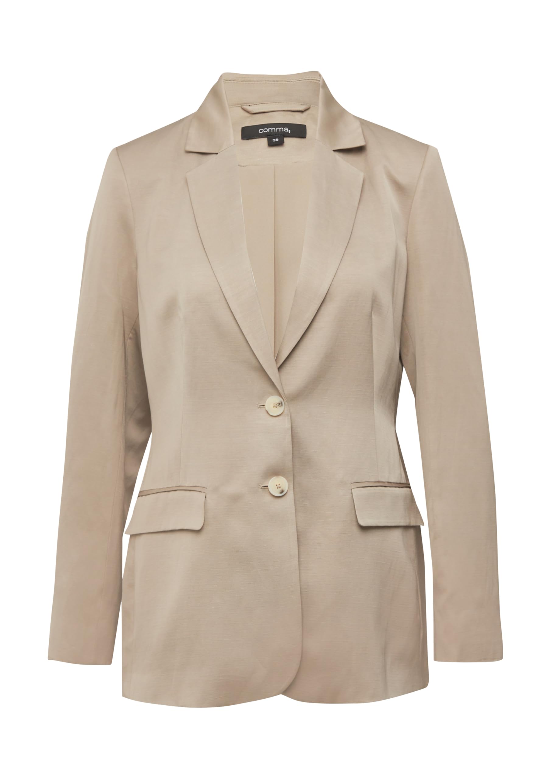 comma-satin-blazer-leinenmix-blazer-mit-reverskragen image 3