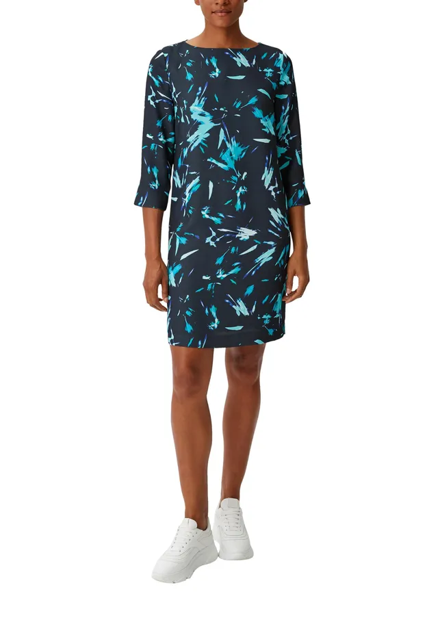 comma-cr-pe-kleid-gr-38-3-4-arm-relaxed-fit-print image 1
