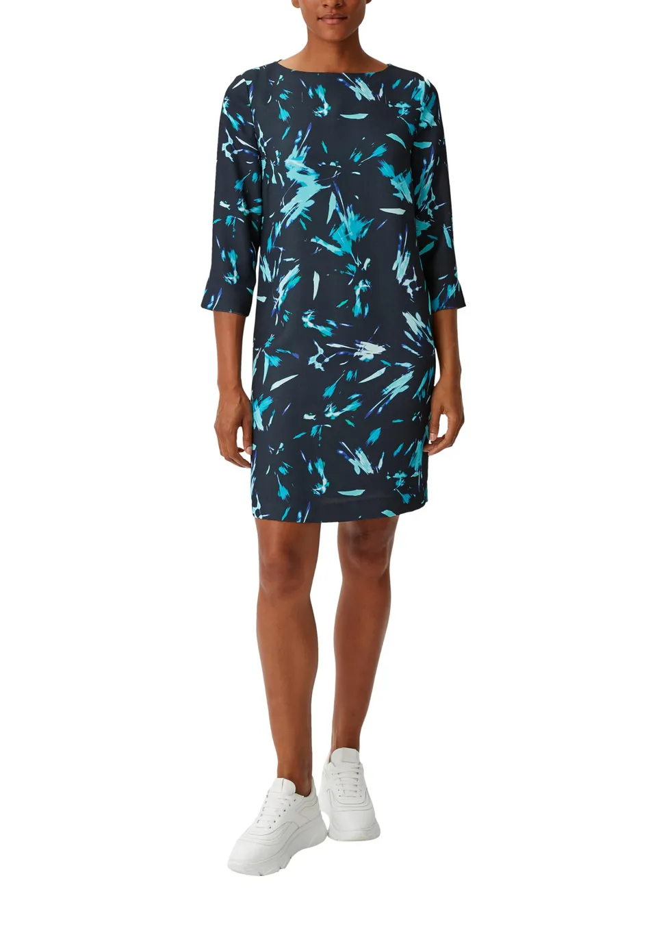 comma-cr-pe-kleid-gr-38-3-4-arm-relaxed-fit-print image 1