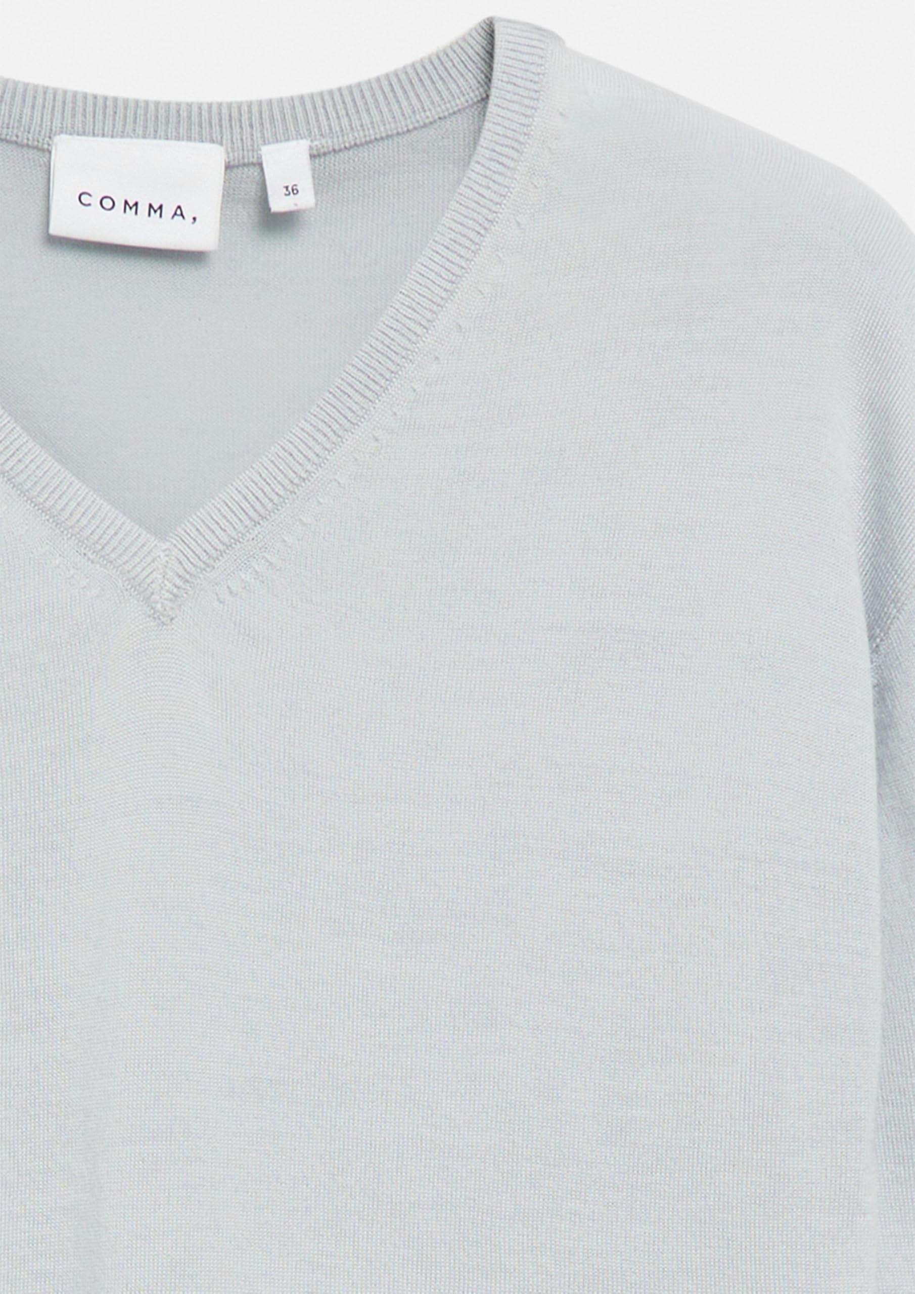comma-strickpullover-v-ausschnitt-regular-fit-hellgrau-gr-36 image 6
