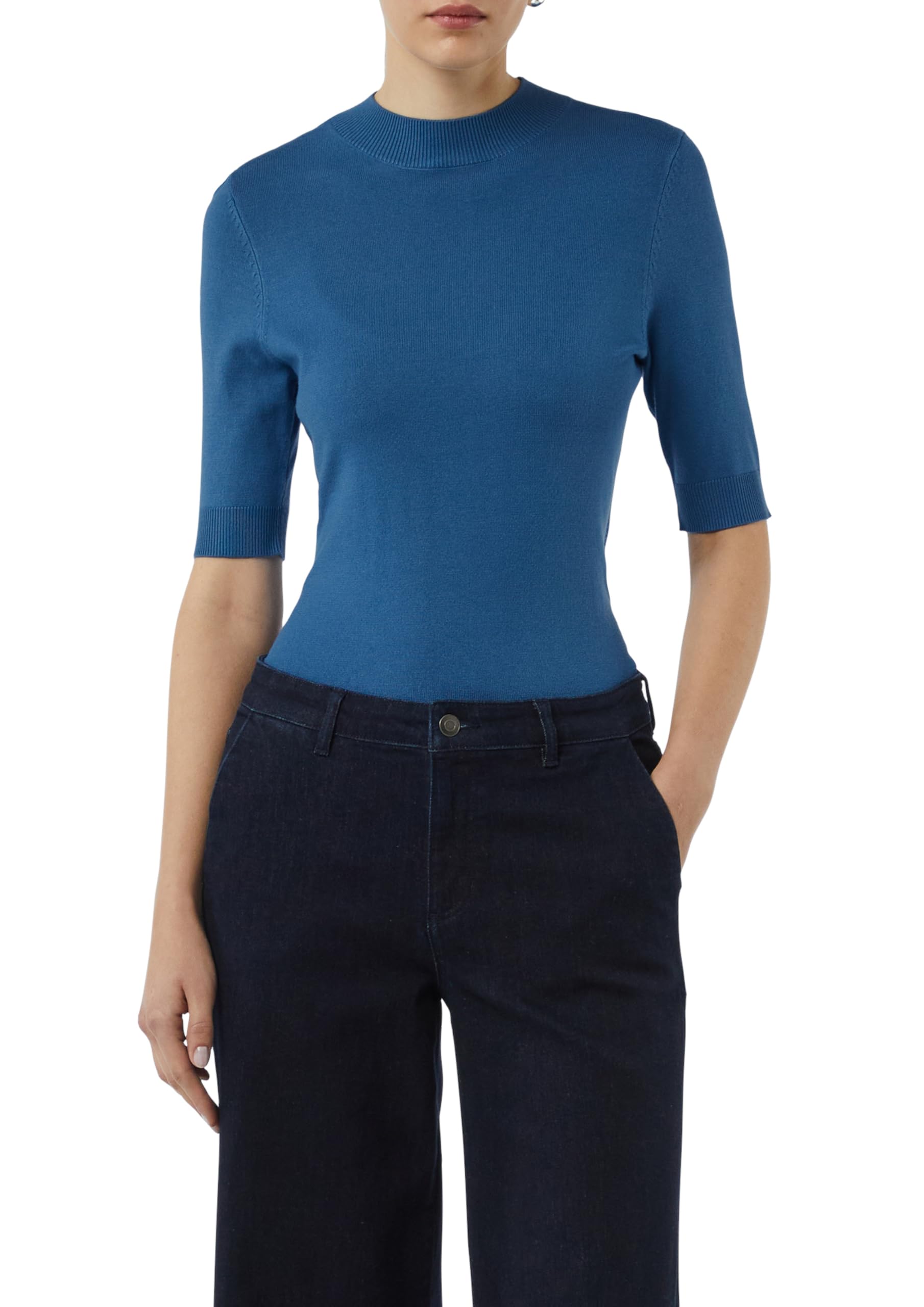 comma-feinstrickpullover-mit-stehkragen-pullover-schwarz image 8