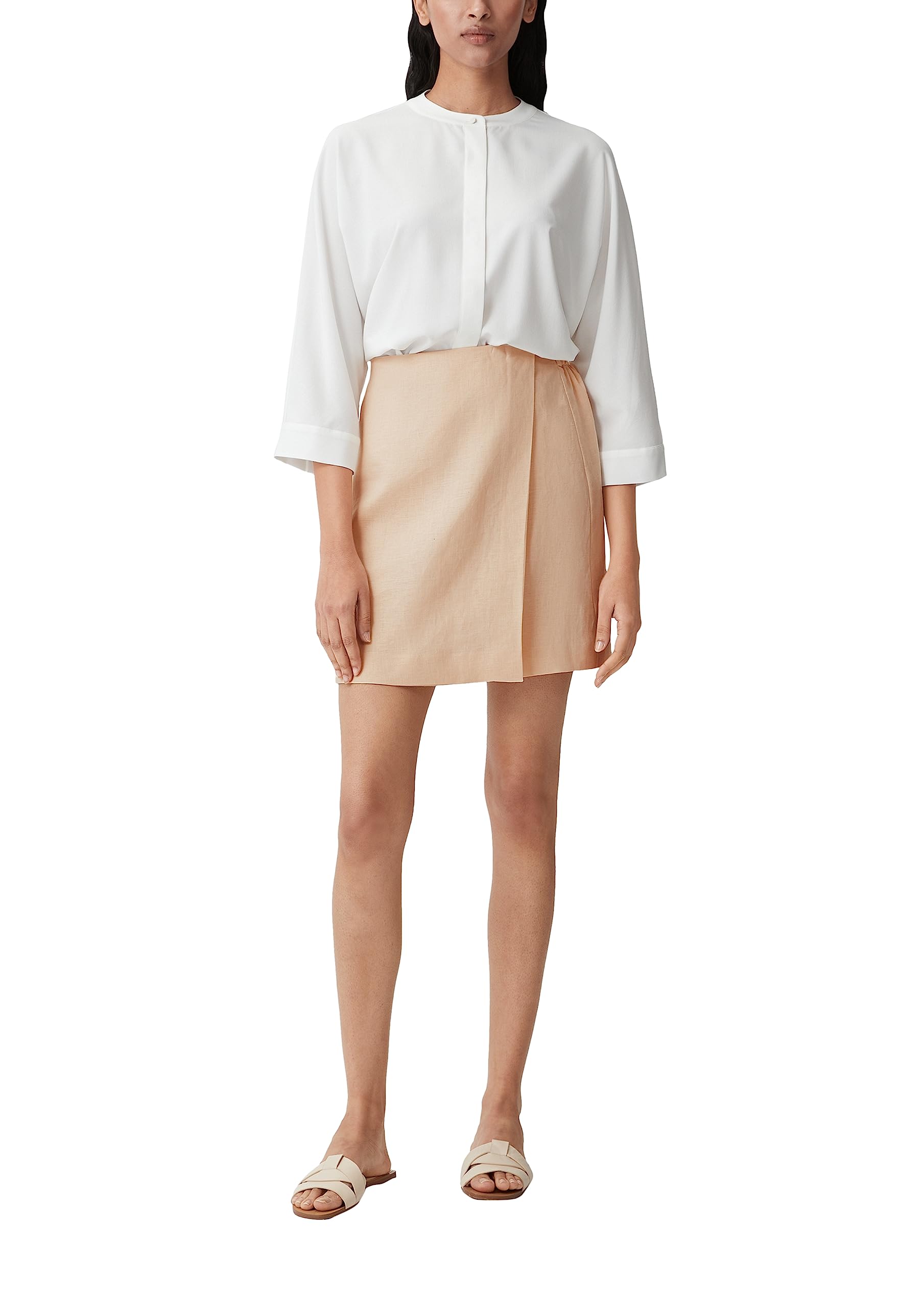 comma-skirts-2134904-mini-rock-8115-gr-32-leinen-wickeloptik image 3