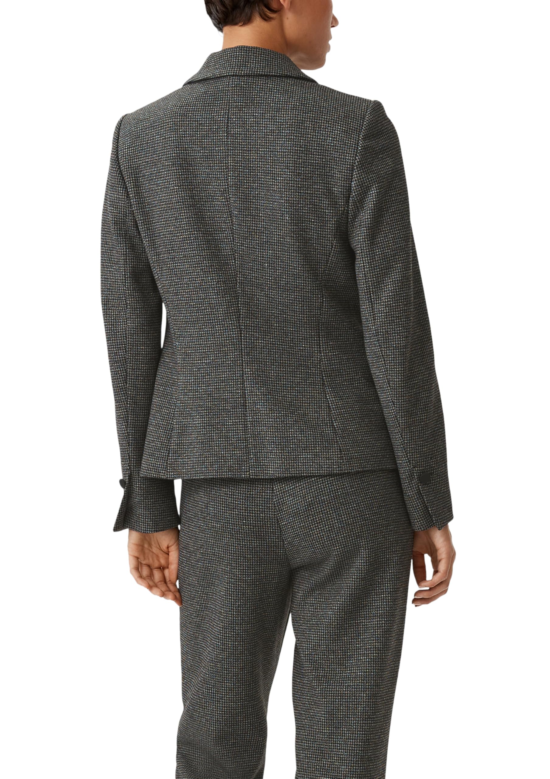 comma-blazer-pepita-muster-jacquard-schwarz-gr-40 image 2