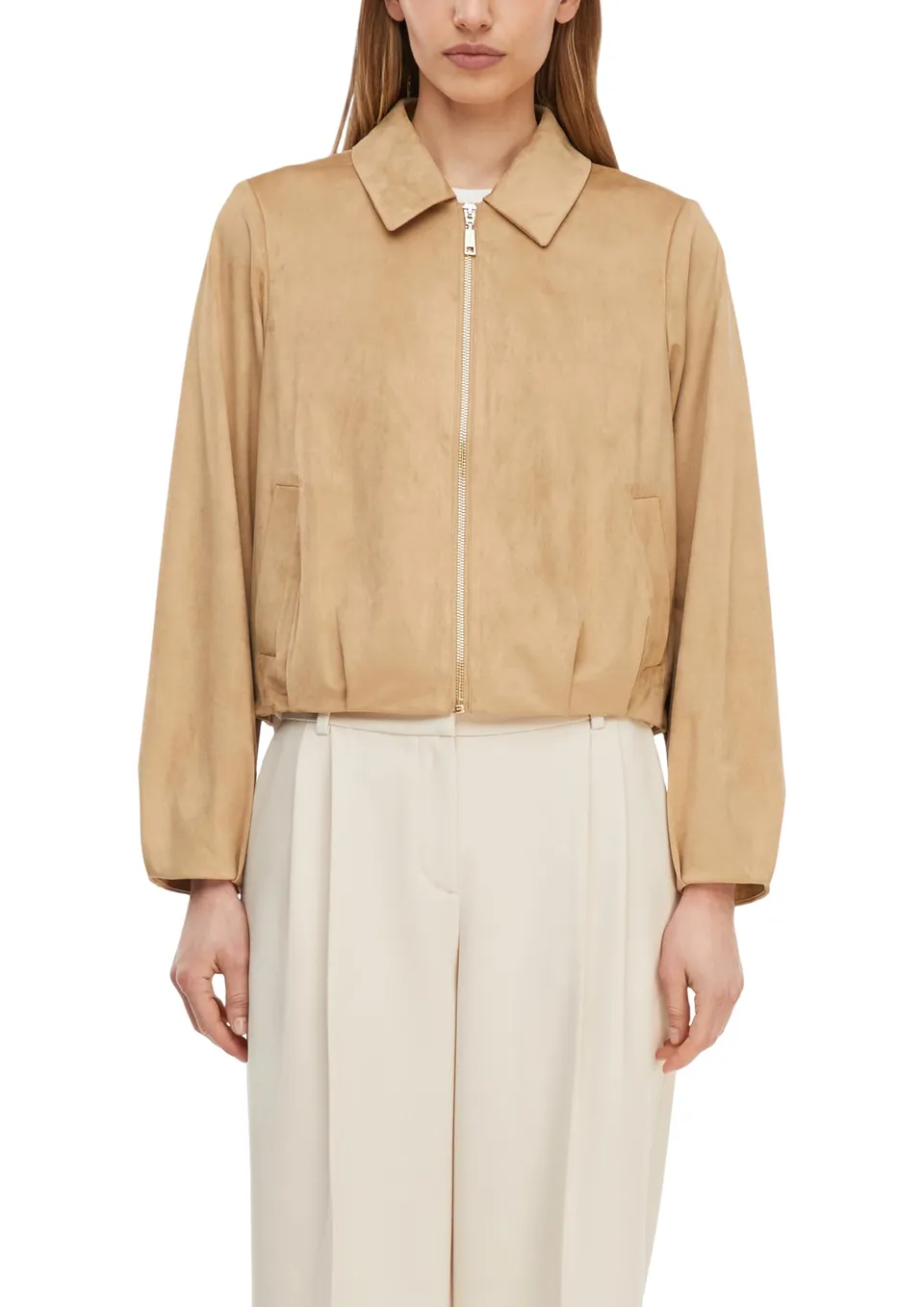 comma-blouson-veloursleder-optik-falten-gr-e-44 image 1