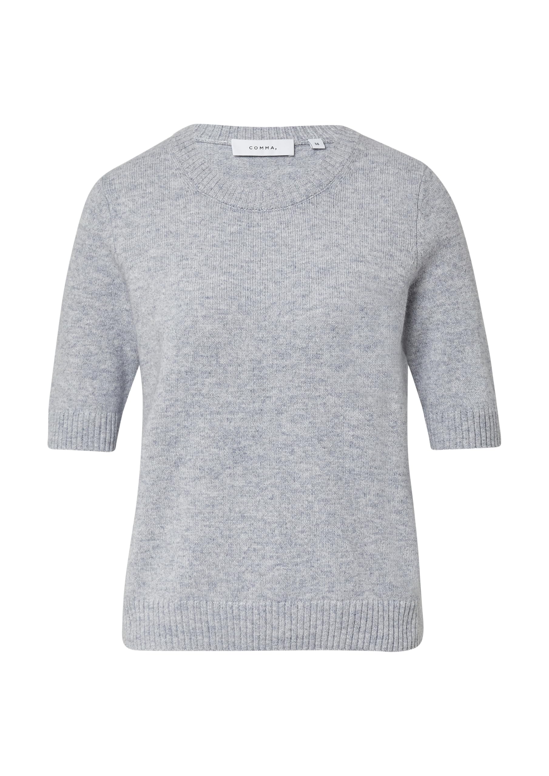 comma-knitwear-strickpullover-2169577-gr-42-hellgrau-kurzarm image 3