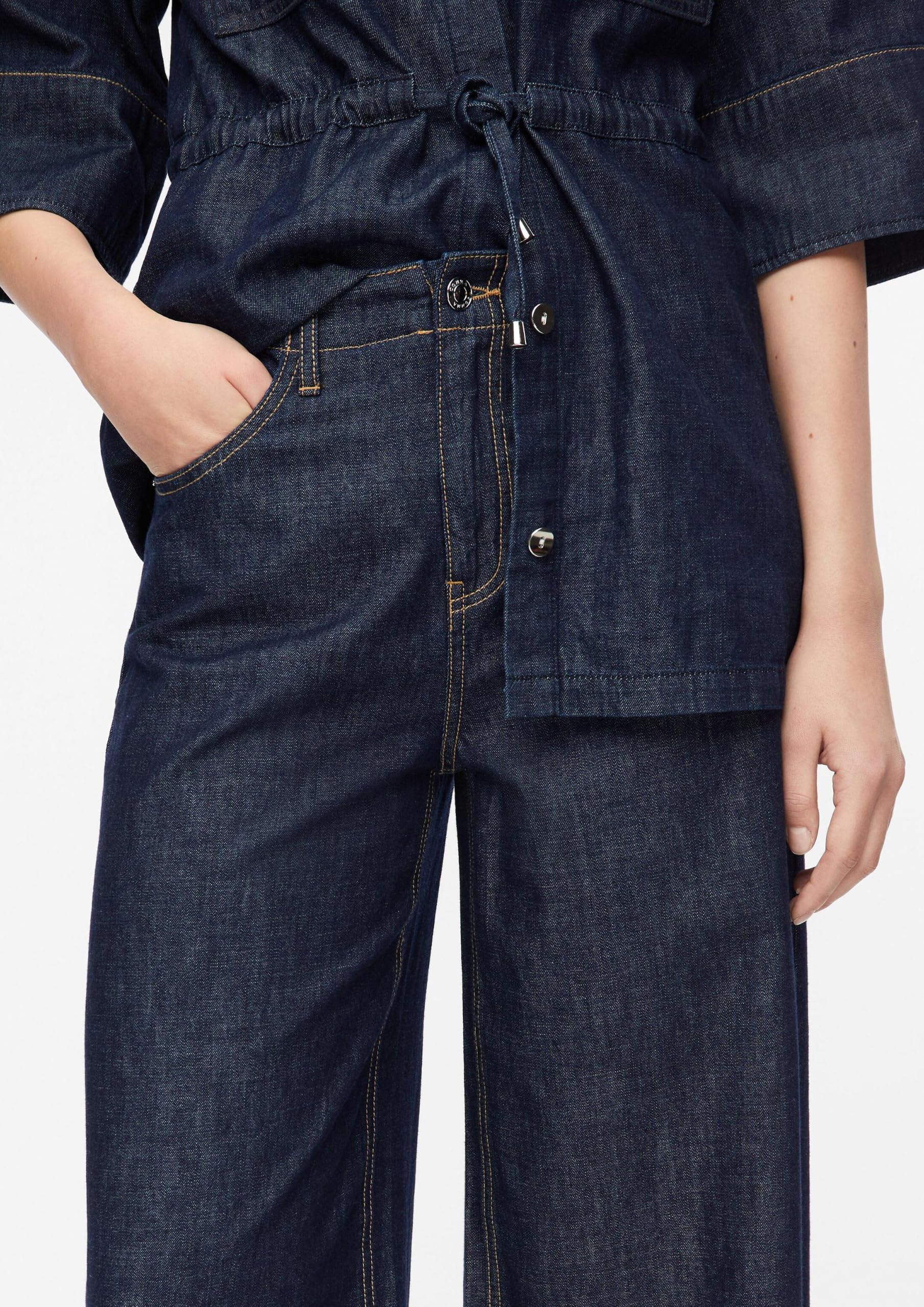 comma-jeans-wide-leg-damen-high-rise-heller-denim image 4