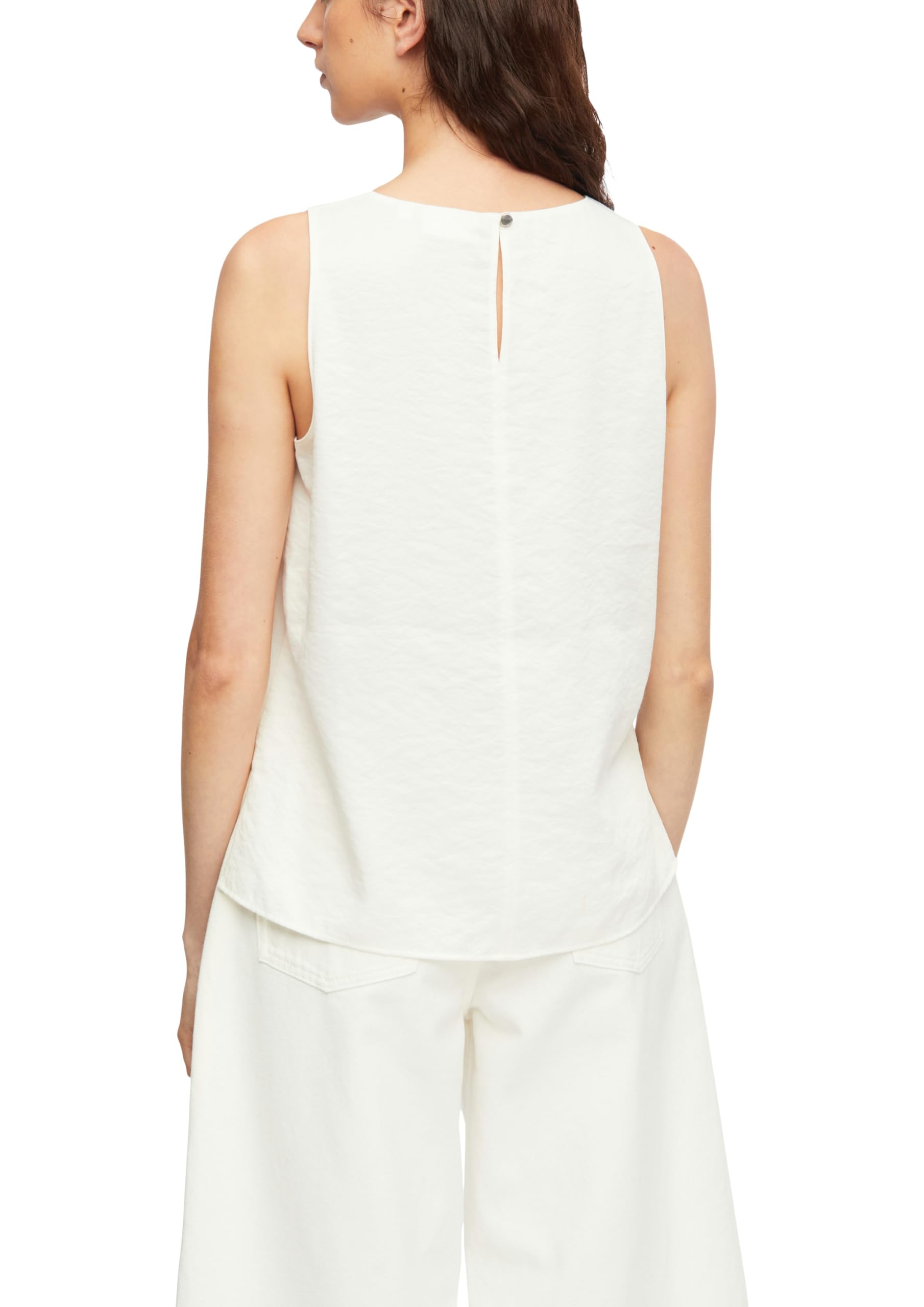 comma-blouses-damenbluse-rmellos-samt-satin-rundhals-2 image 2