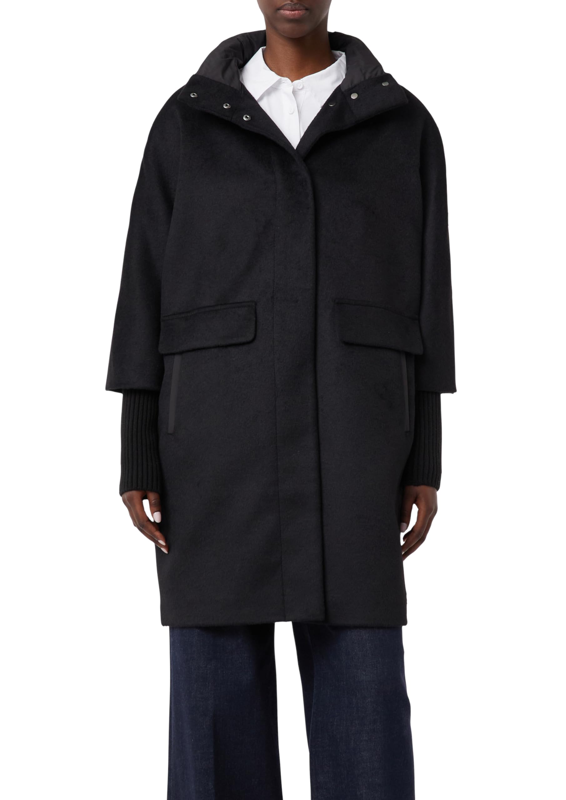 comma-coats-outdoor-mantel-stehkragen-damen-schwarz image 1