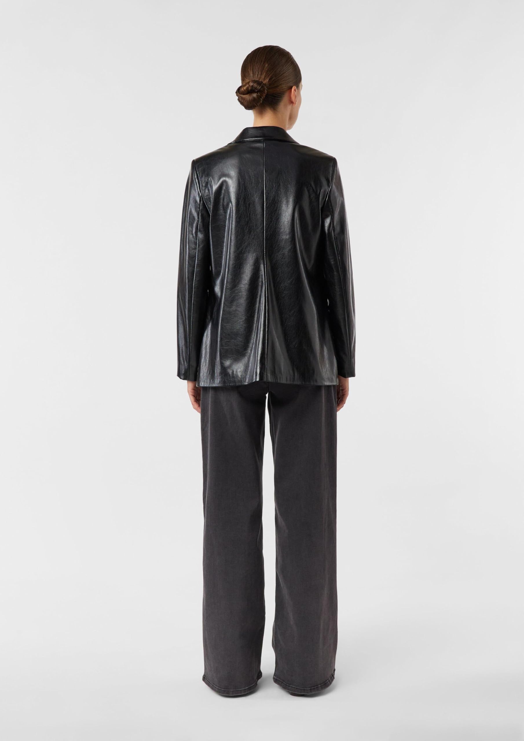 comma-blazer-kunstleder-locker-lederoptik-34-schwarz image 7