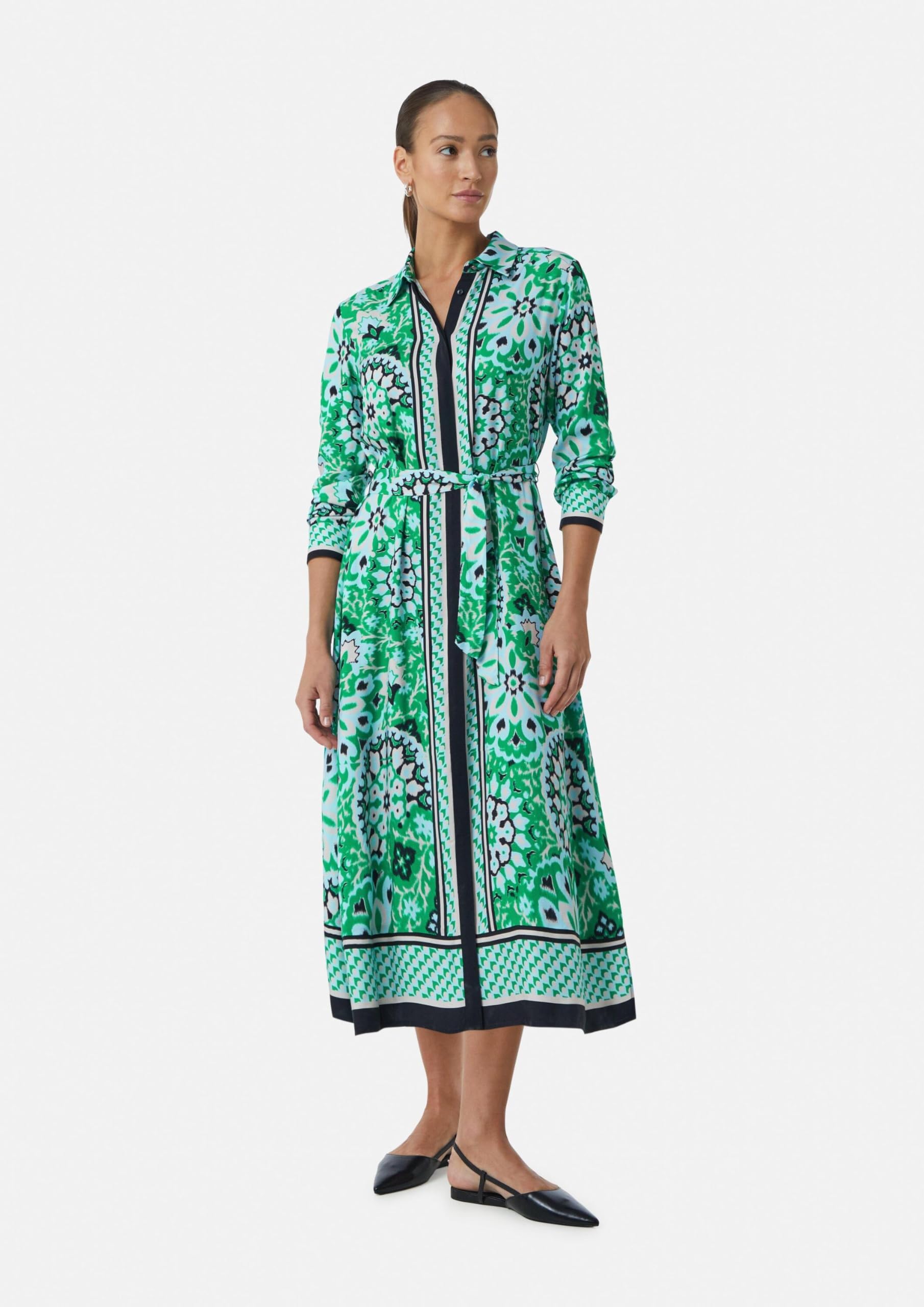 comma-midi-kleid-print-damen-gr-36-all-over-print-knopfleiste image 7
