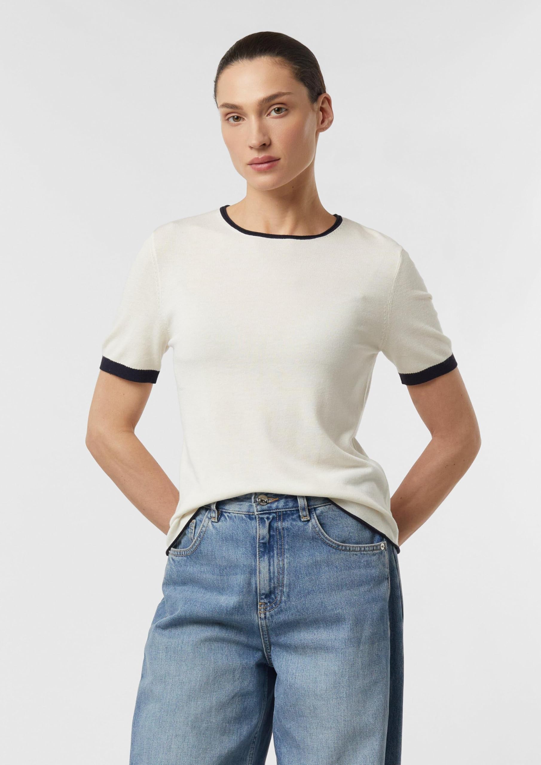comma-feinstrick-shirt-kontrast-shirt-gr-42-wei image 6