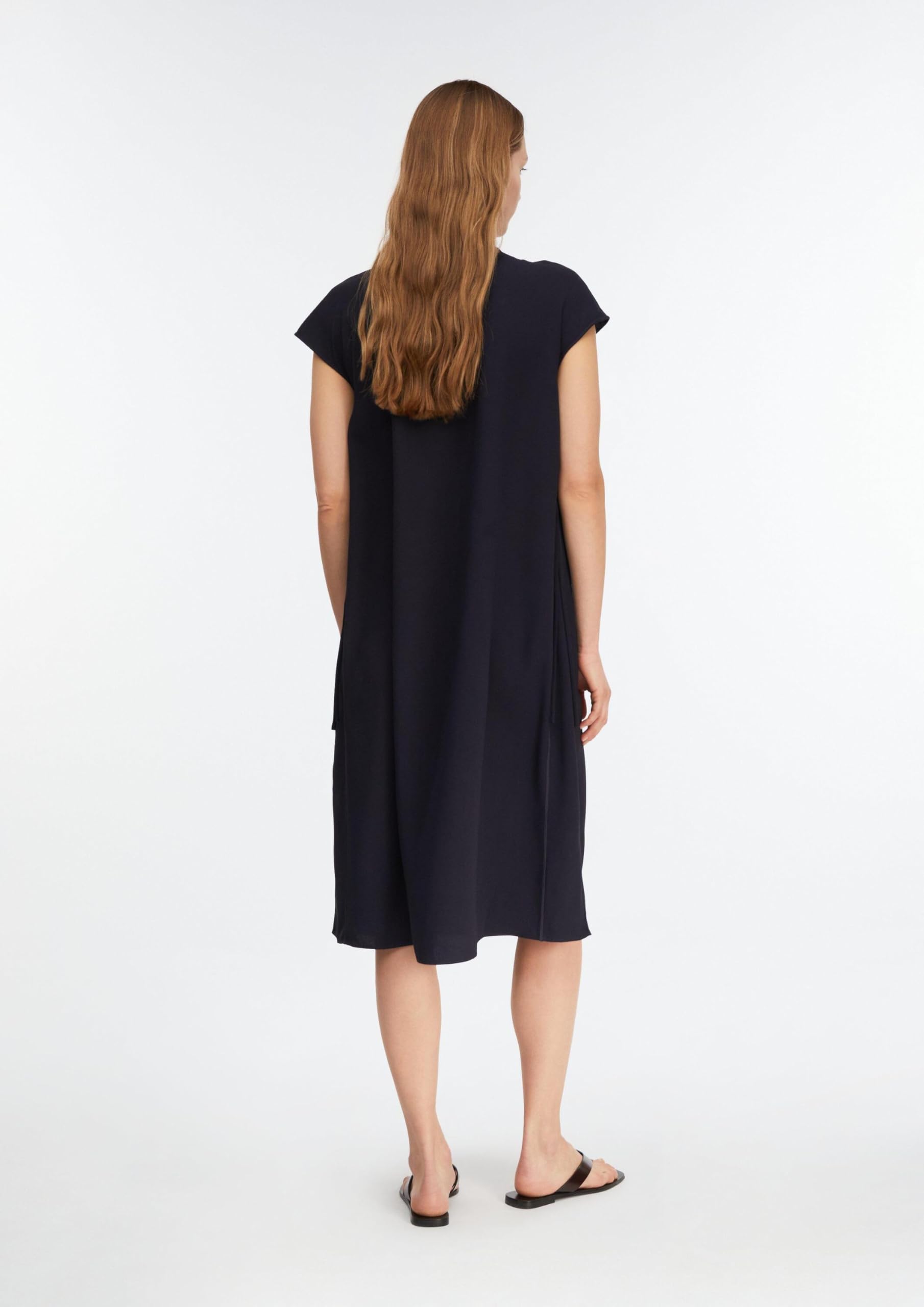comma-dresses-midikleid-v-ausschnitt-loose-fit-gr-e-40-mit-bindeg-rtel image 7