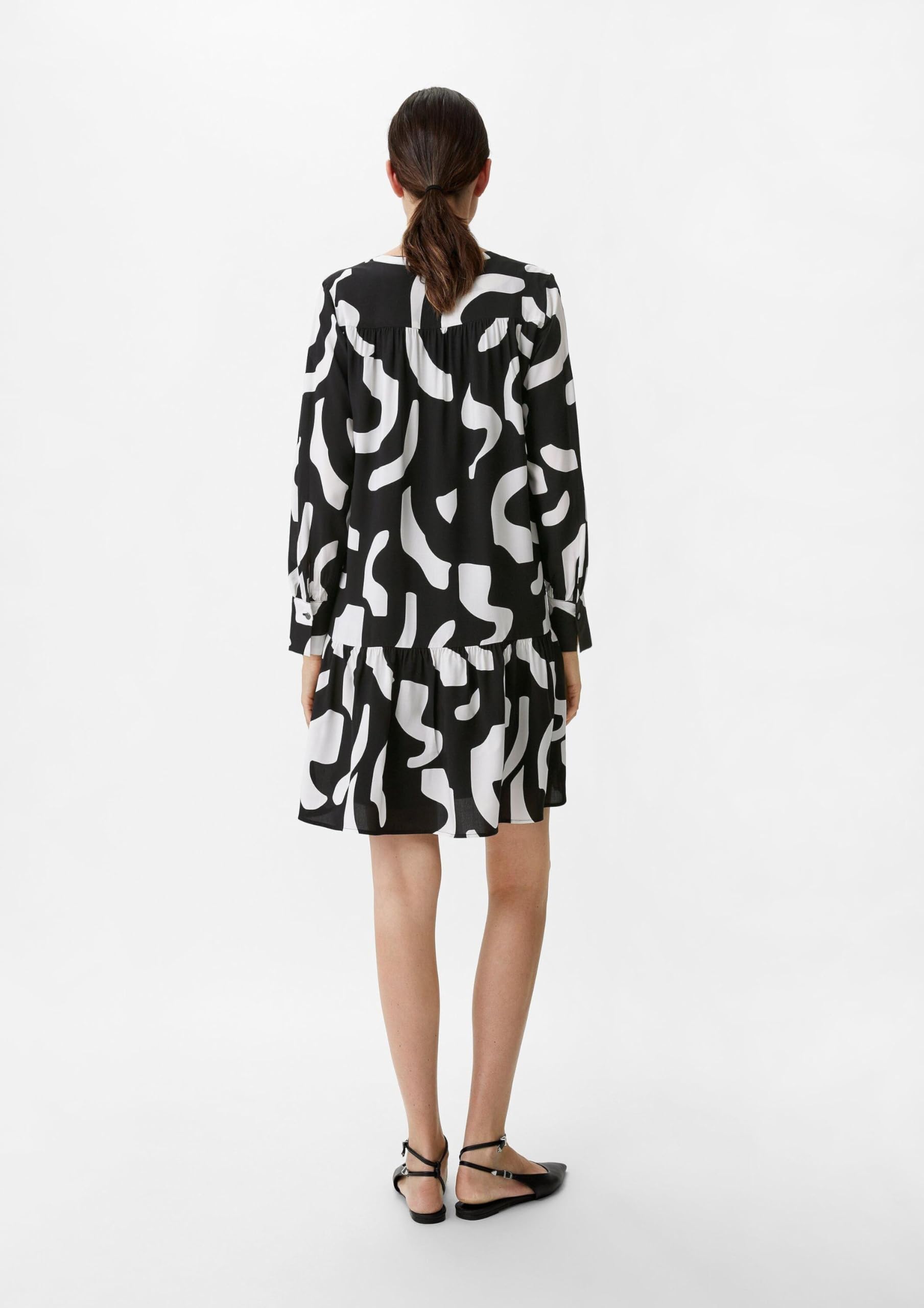 comma-allover-print-kleid-gr-38-v-ausschnitt image 6