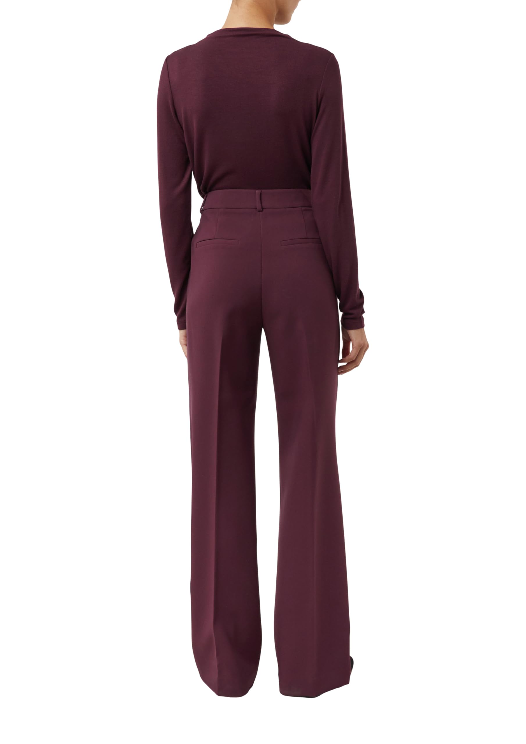 comma-langarmshirt-stehkragen-damen-bordeaux-gr-e-44 image 2