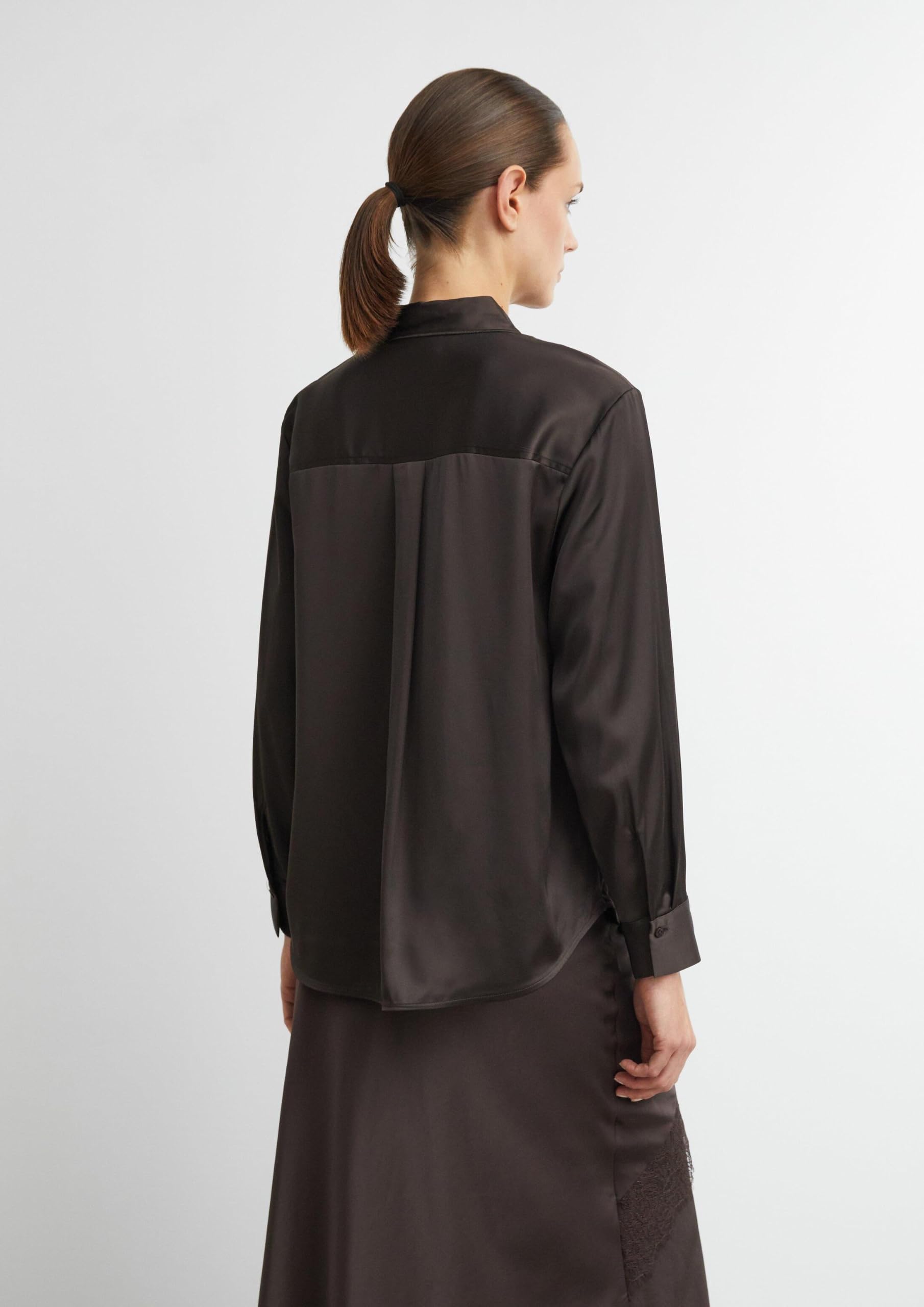 comma-blouses-damen-satin-hemdbluse-langarm-wei image 7