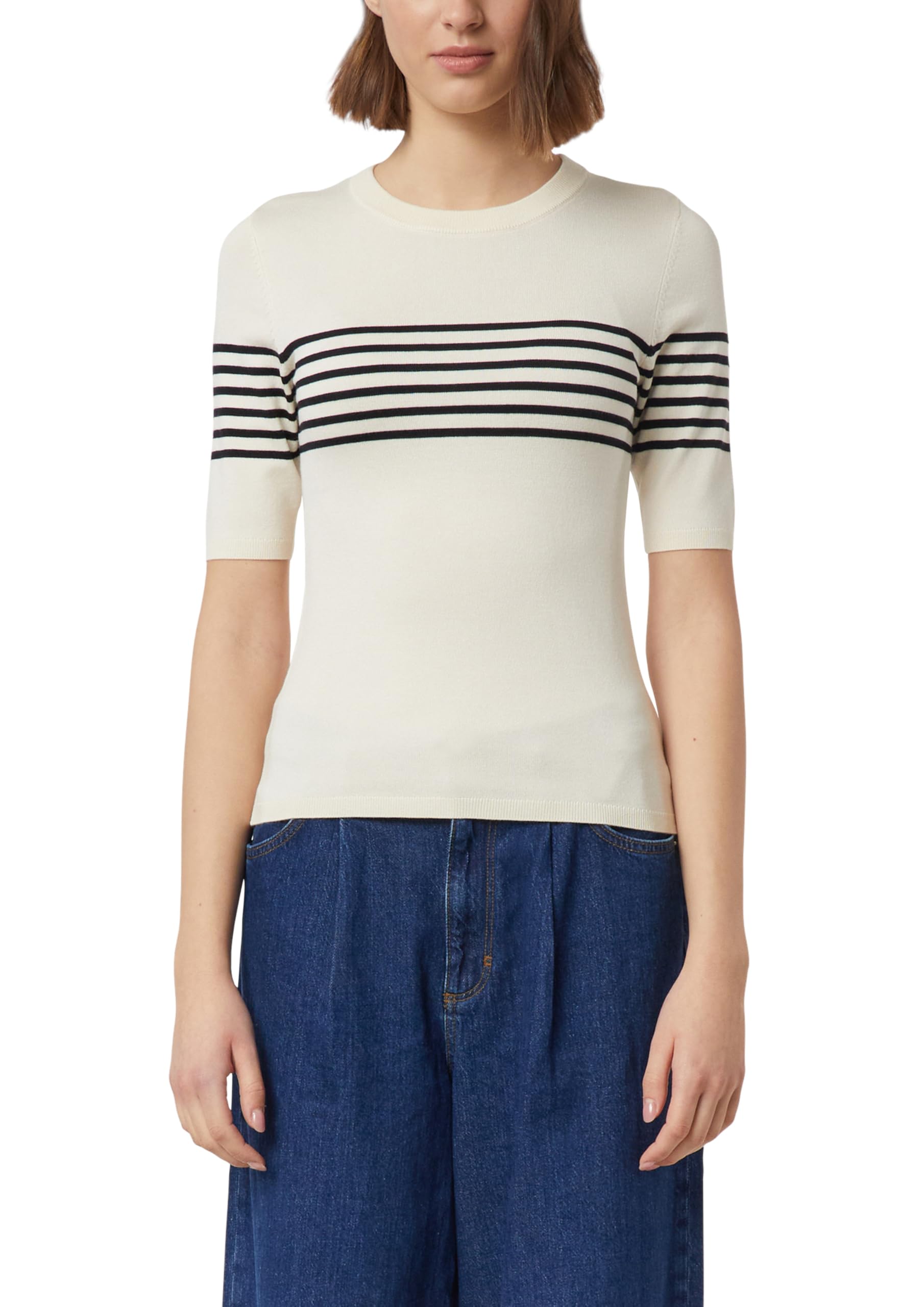 comma-kurzarmpullover-slim-fit-streifen-gr-e-44 image 1