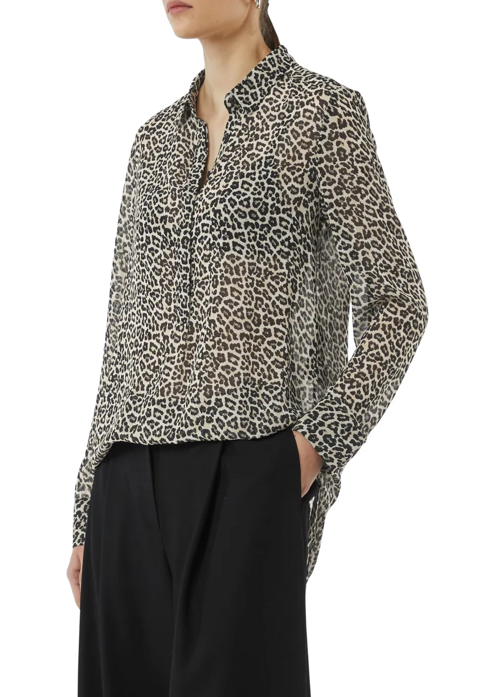 comma-longbluse-chiffon-leo-print-beige-gr-34 image 1