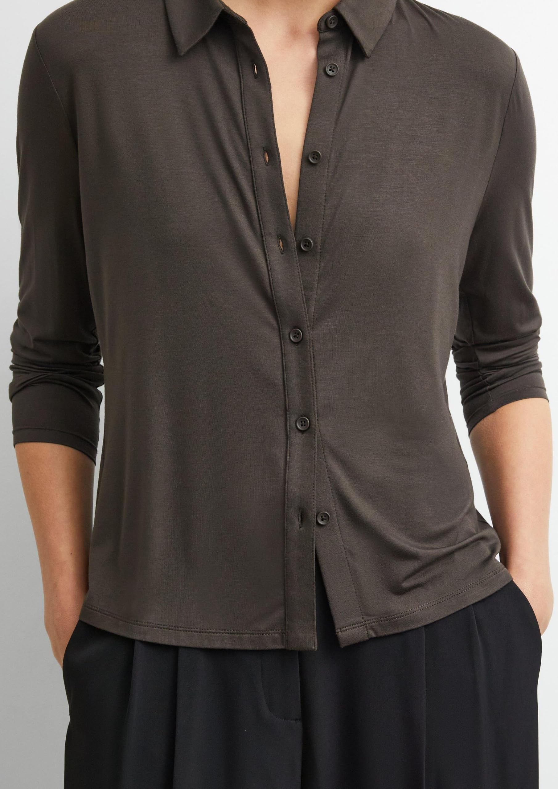 comma-jersey-bluse-hemdkragen-knopfleiste-gr-40 image 5