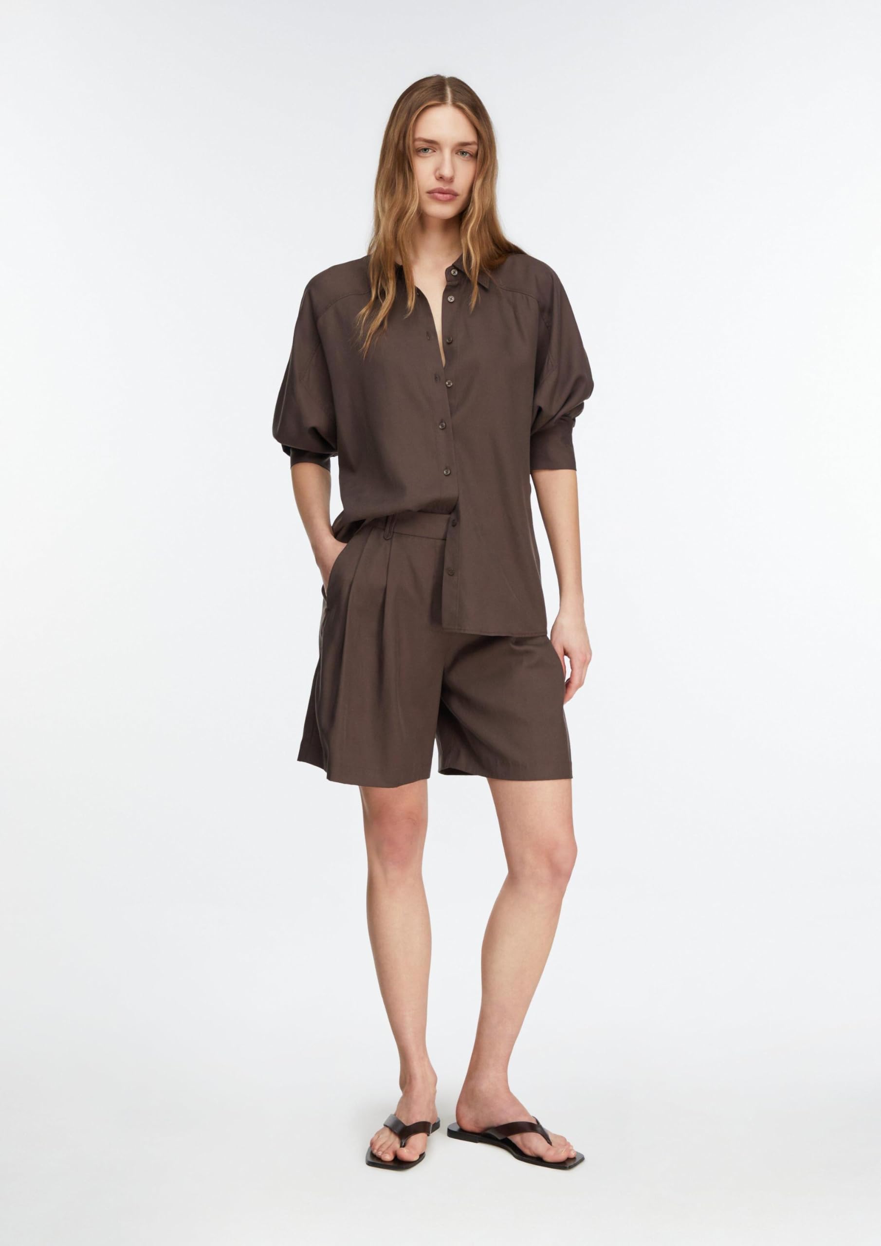 comma-tailored-shorts-damen-lyocell-leinen-mix-elegant image 7