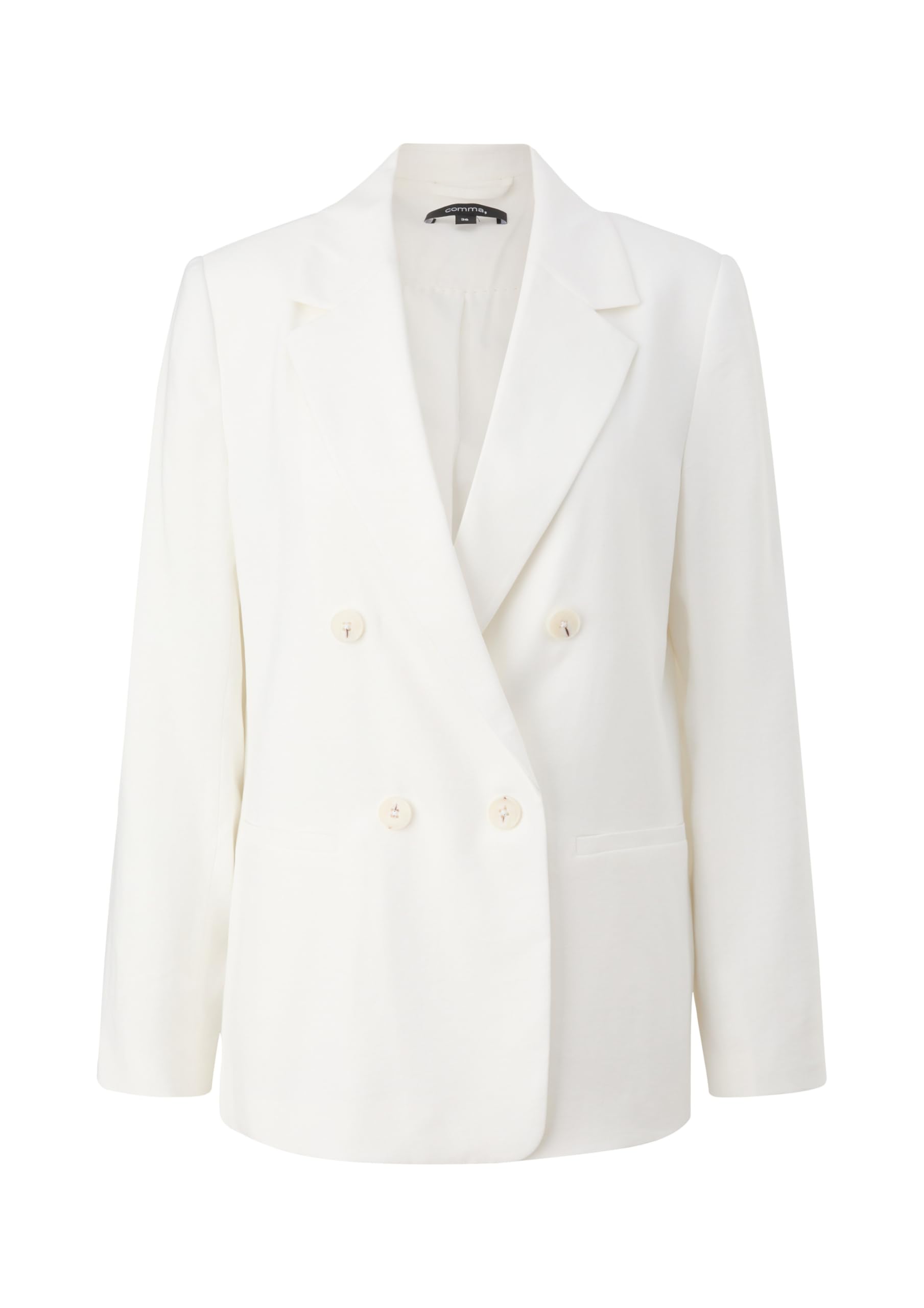 comma-blazers-langer-blazer-gr-38-viskosemix-wei-twill image 3