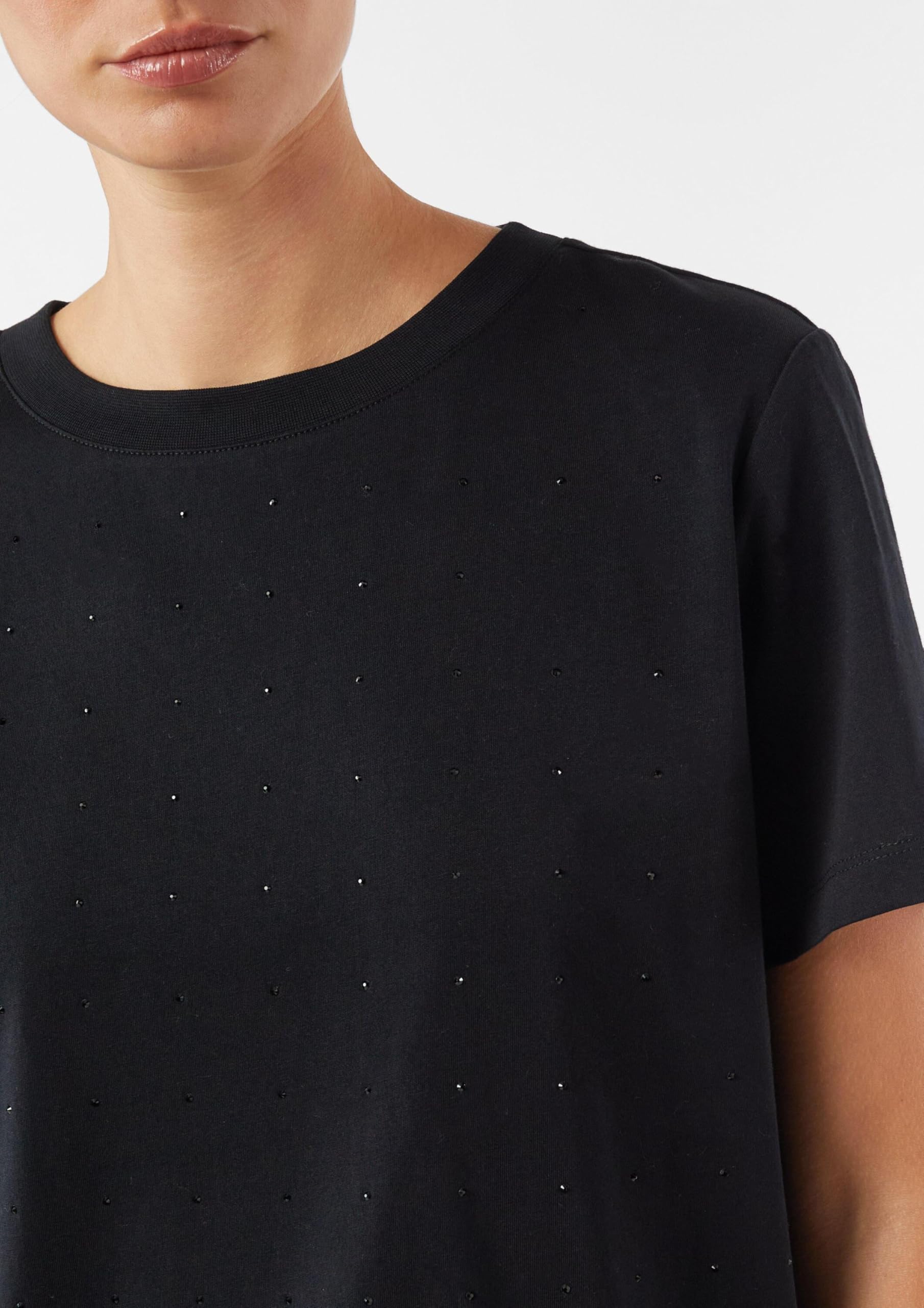 comma-t-shirt-schmucksteine-kurzarm-schwarz-dezent image 5